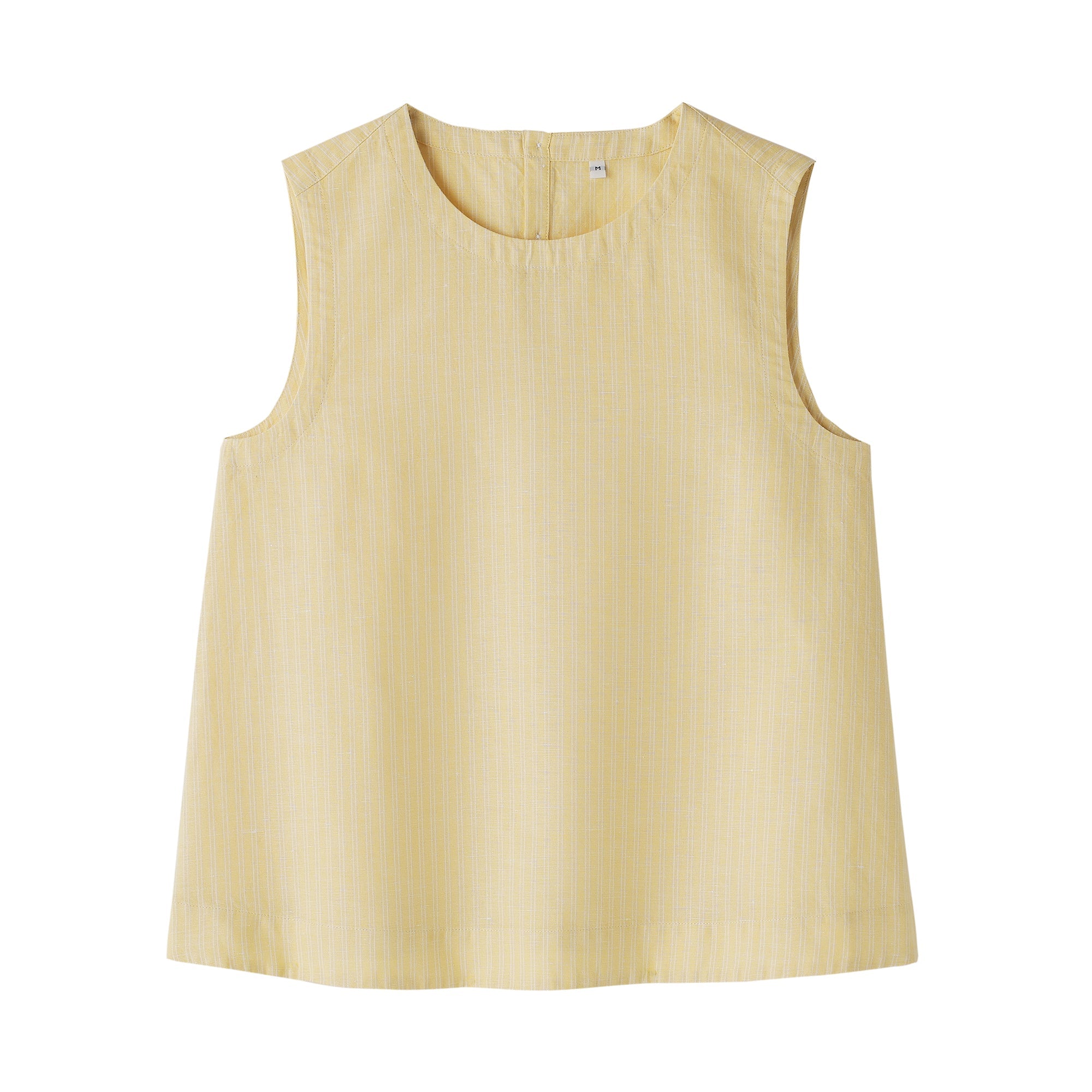 Women's Hemp Cotton Sleeveless Striped Blouse