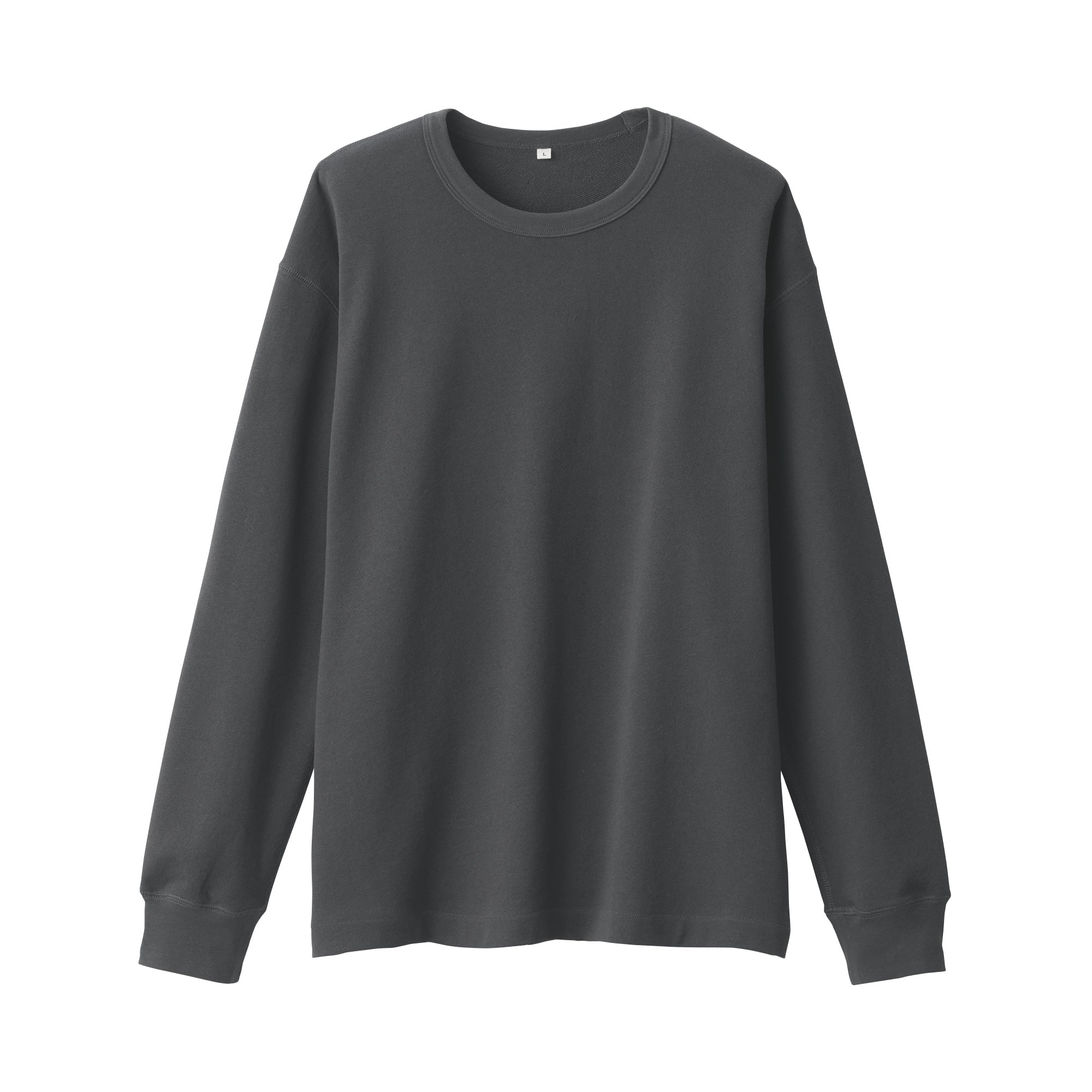 Labo Men's Traditional Knit Mini French Terry Crew Long Sleeve T-Shirt