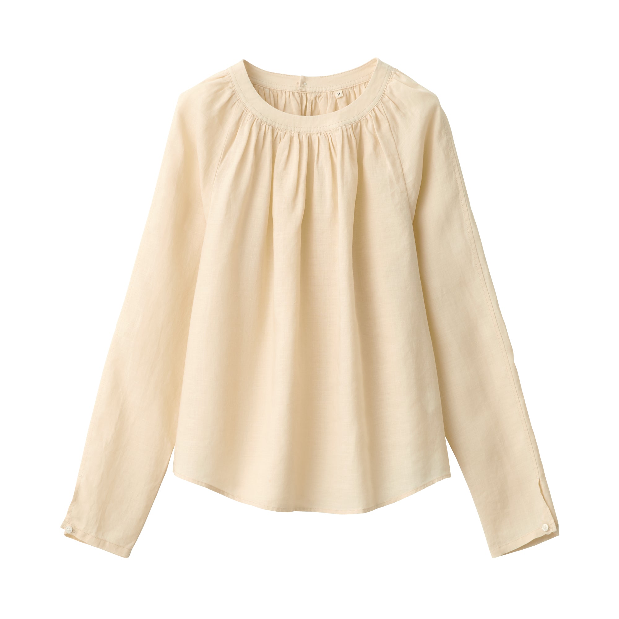 Labo Women's Ramie Fabric Gathered Blouse