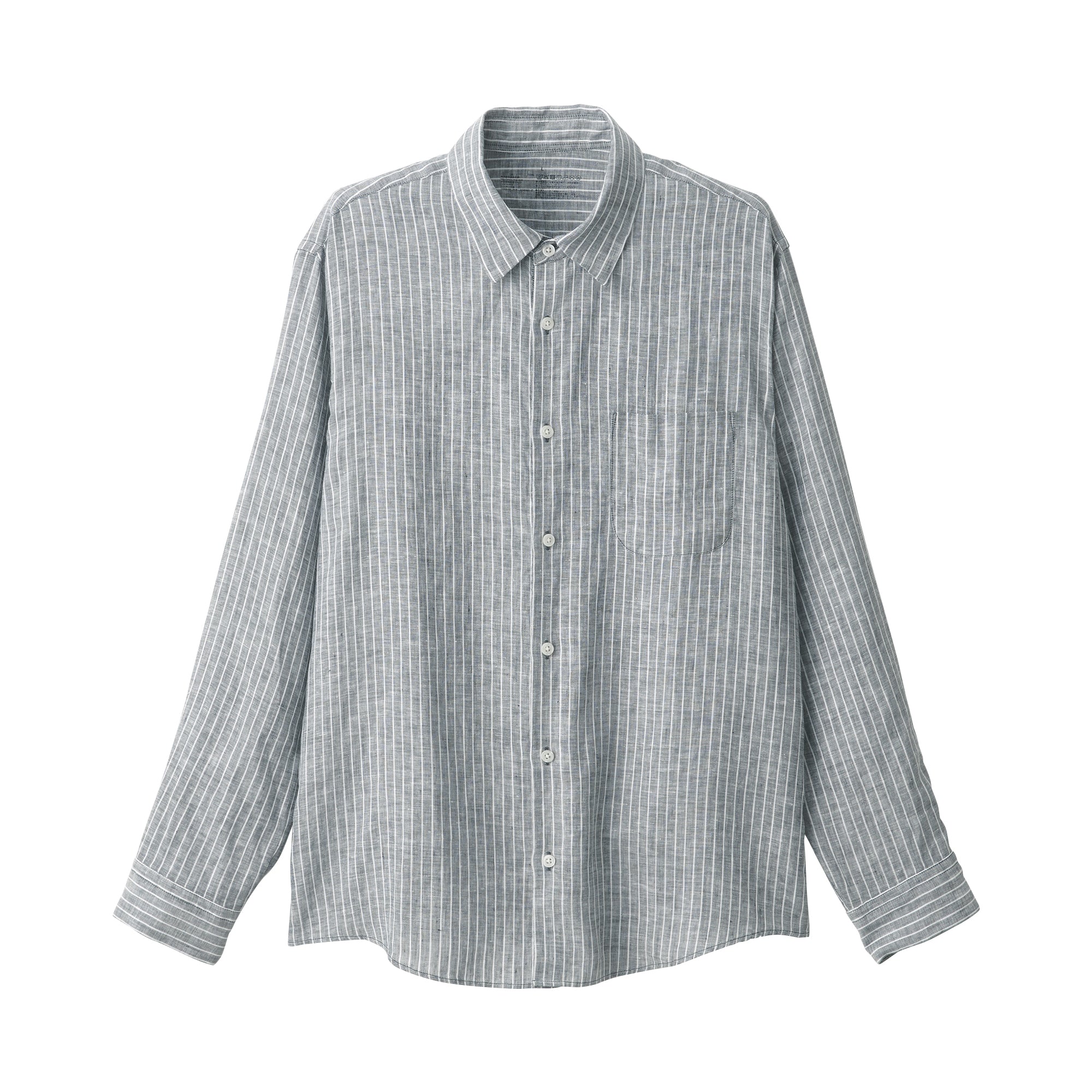 Men's Washed Linen Striped Shirt
