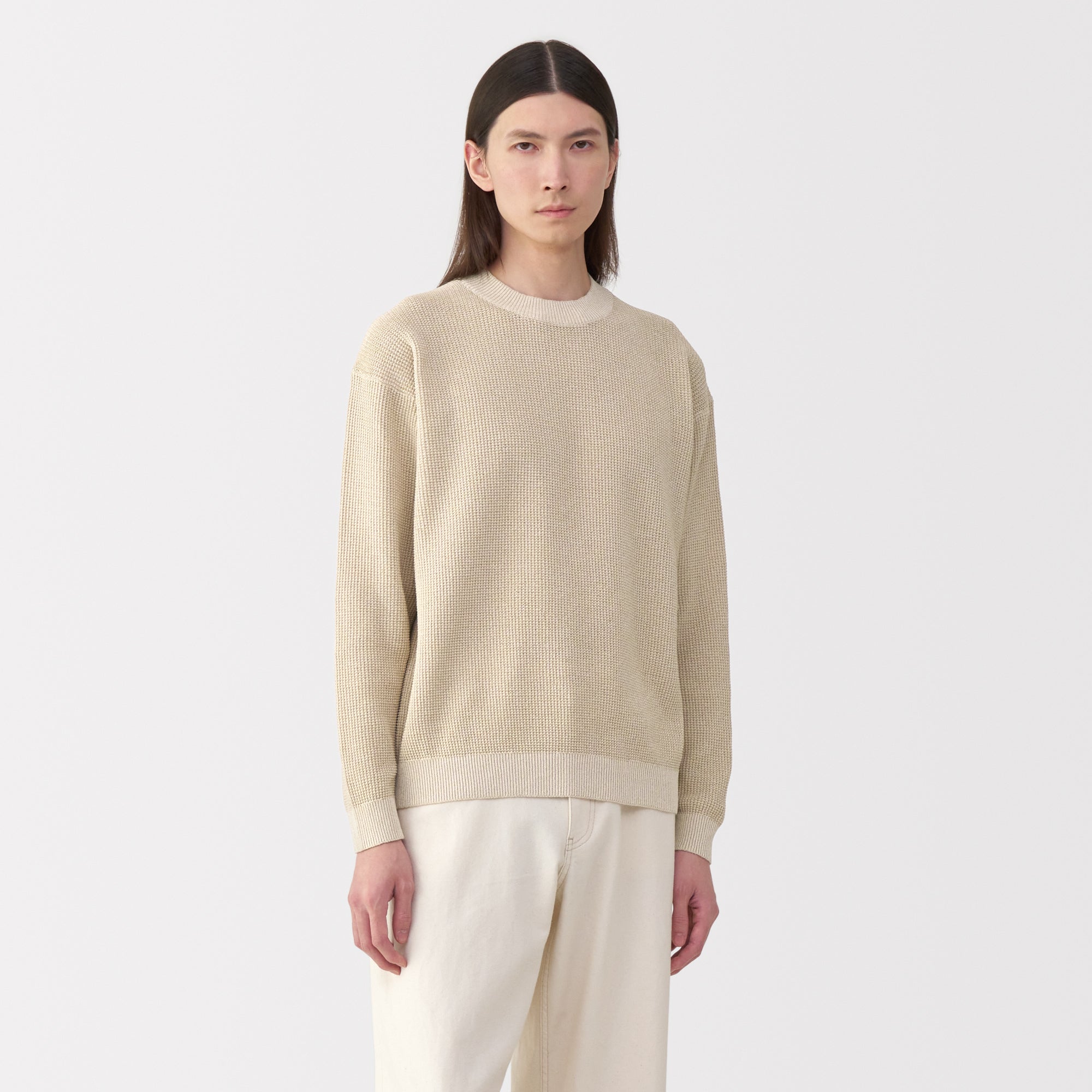 Labo Men's Washi Blend Knit Long Sleeve Pullover