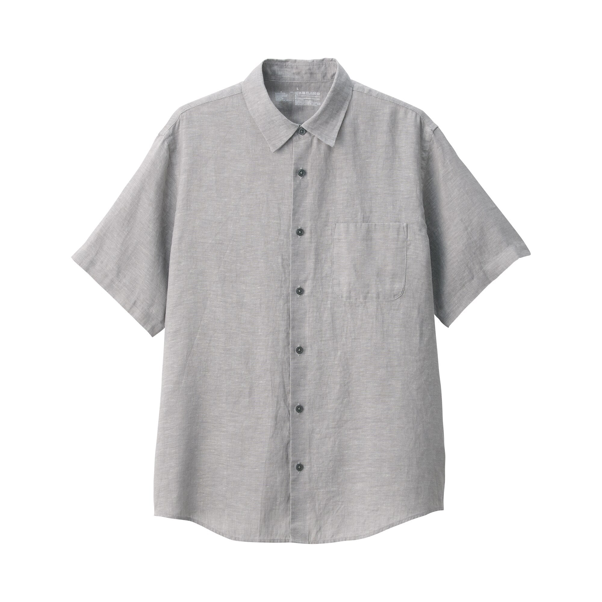 Men's Washed Linen Short Sleeve Shirt