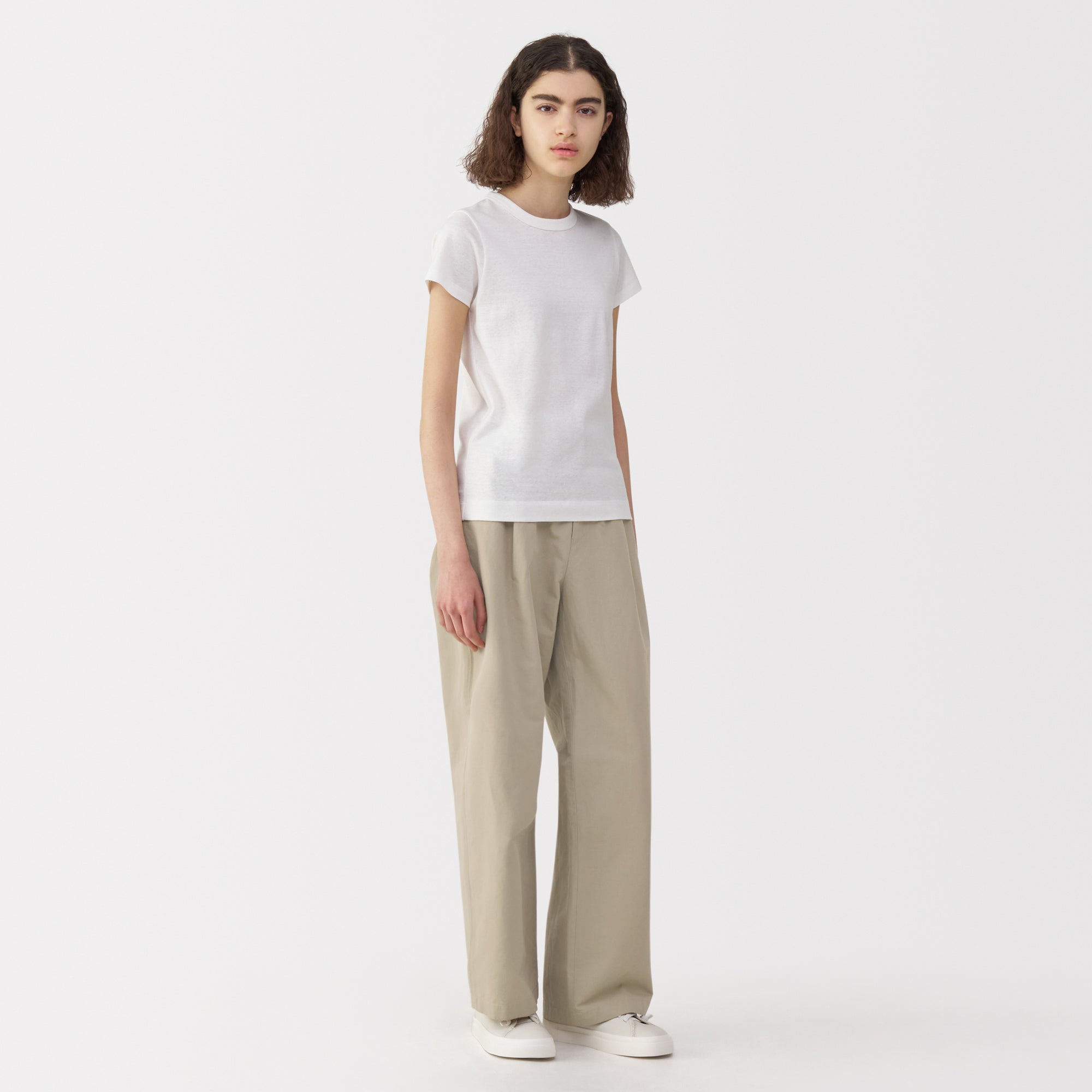 Labo Women's Cotton Blend Darted Wide Pants