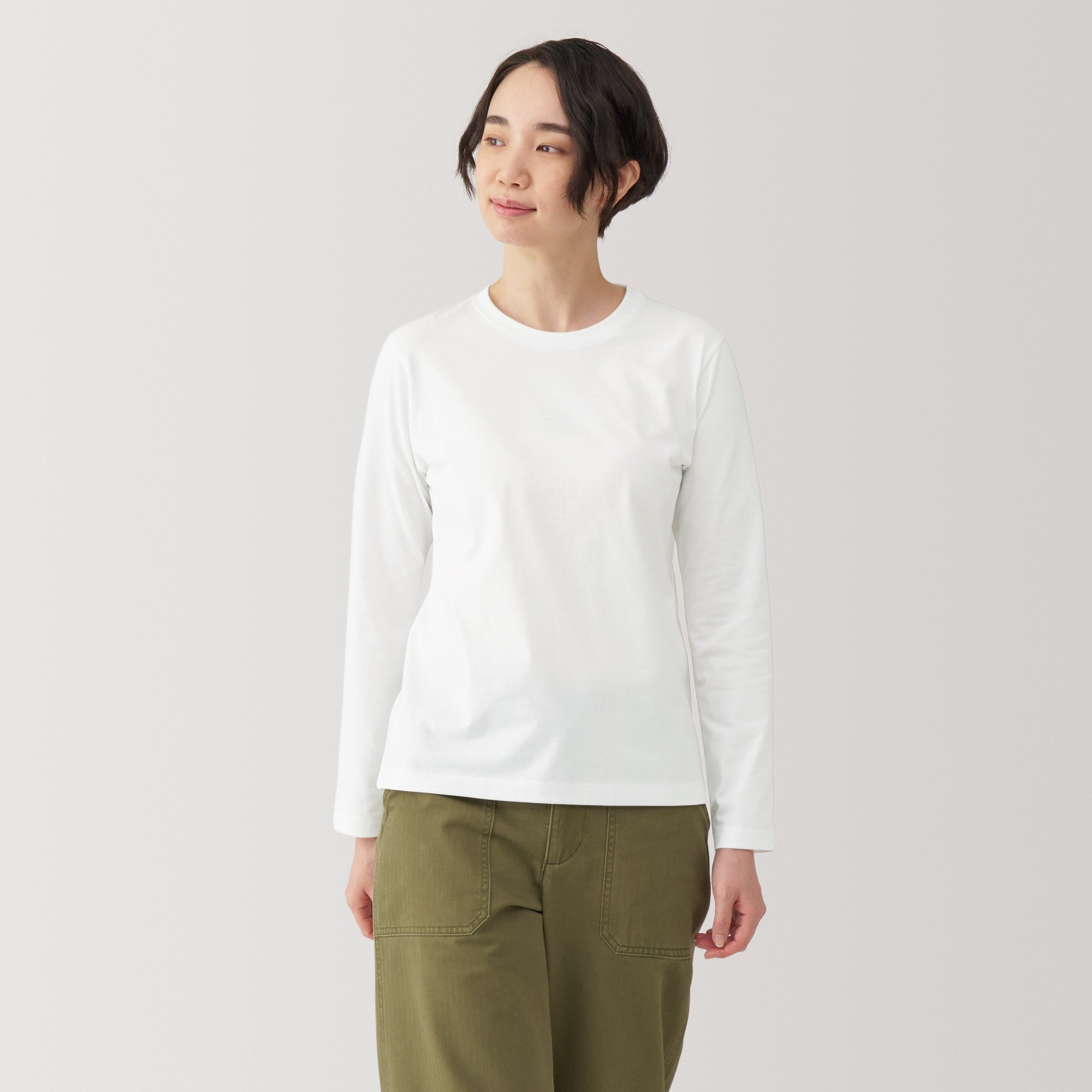 Women's Jersey Crew Neck Long Sleeve T-Shirt
