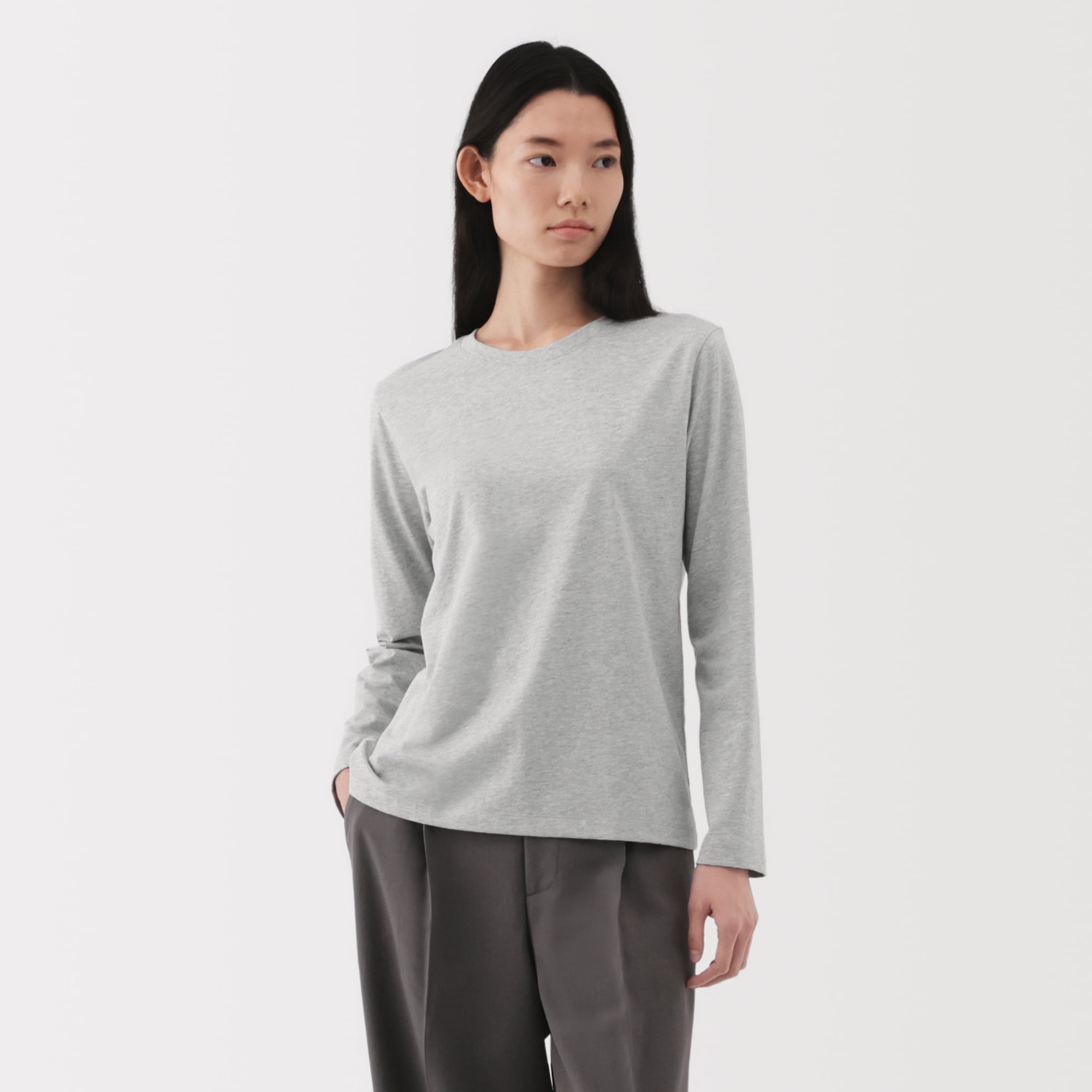 Women's Jersey Crew Neck Long Sleeve T-Shirt