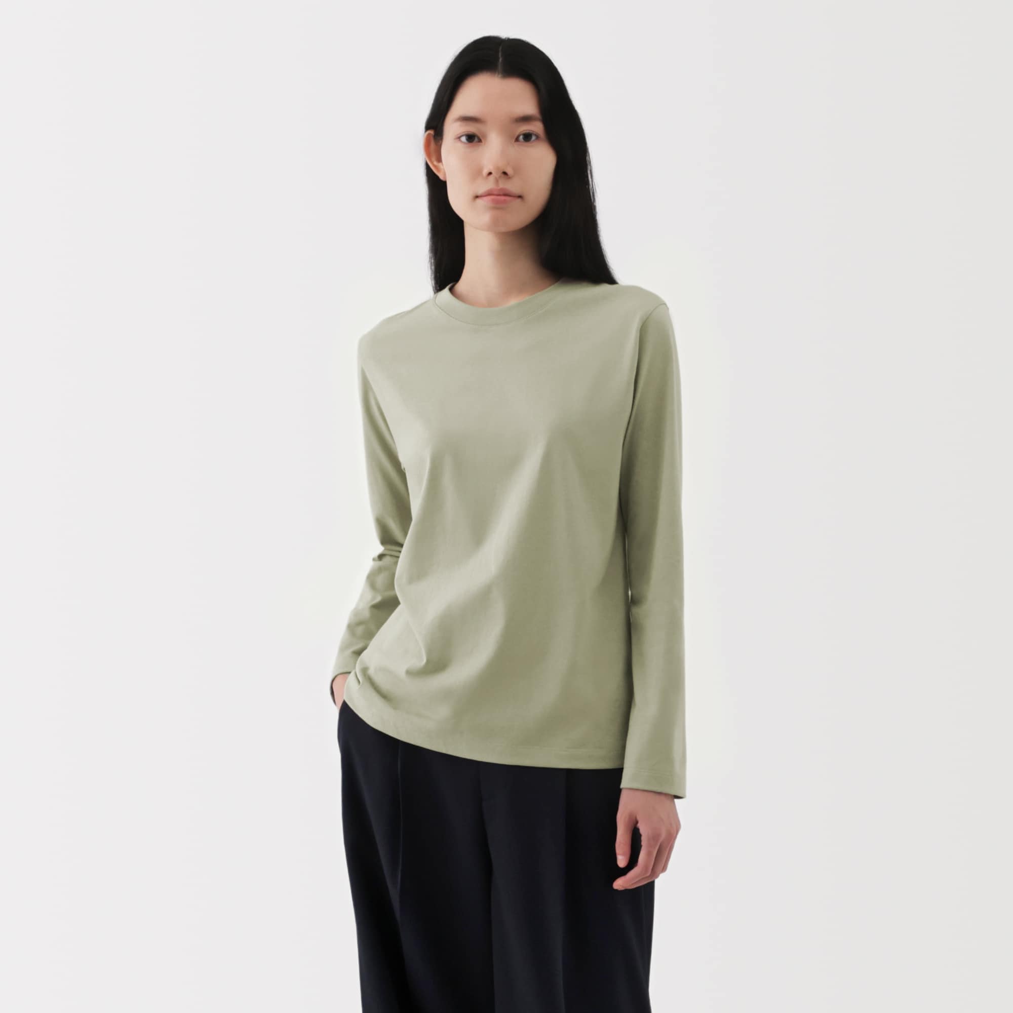 Women's Jersey Crew Neck Long Sleeve T-Shirt