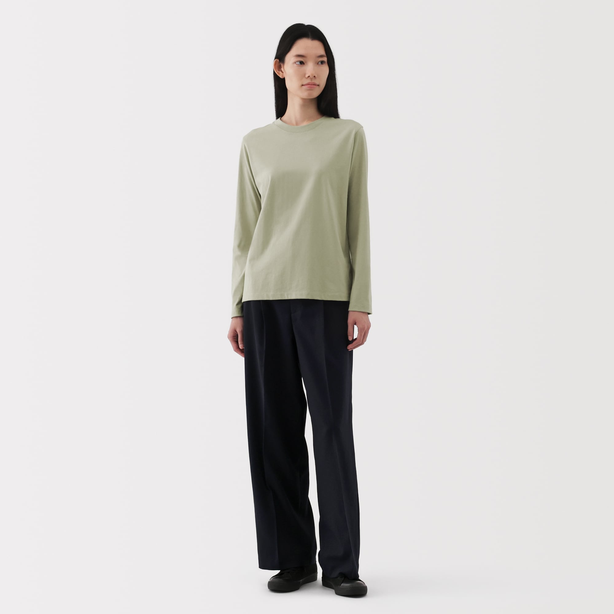 Women's Jersey Crew Neck Long Sleeve T-Shirt