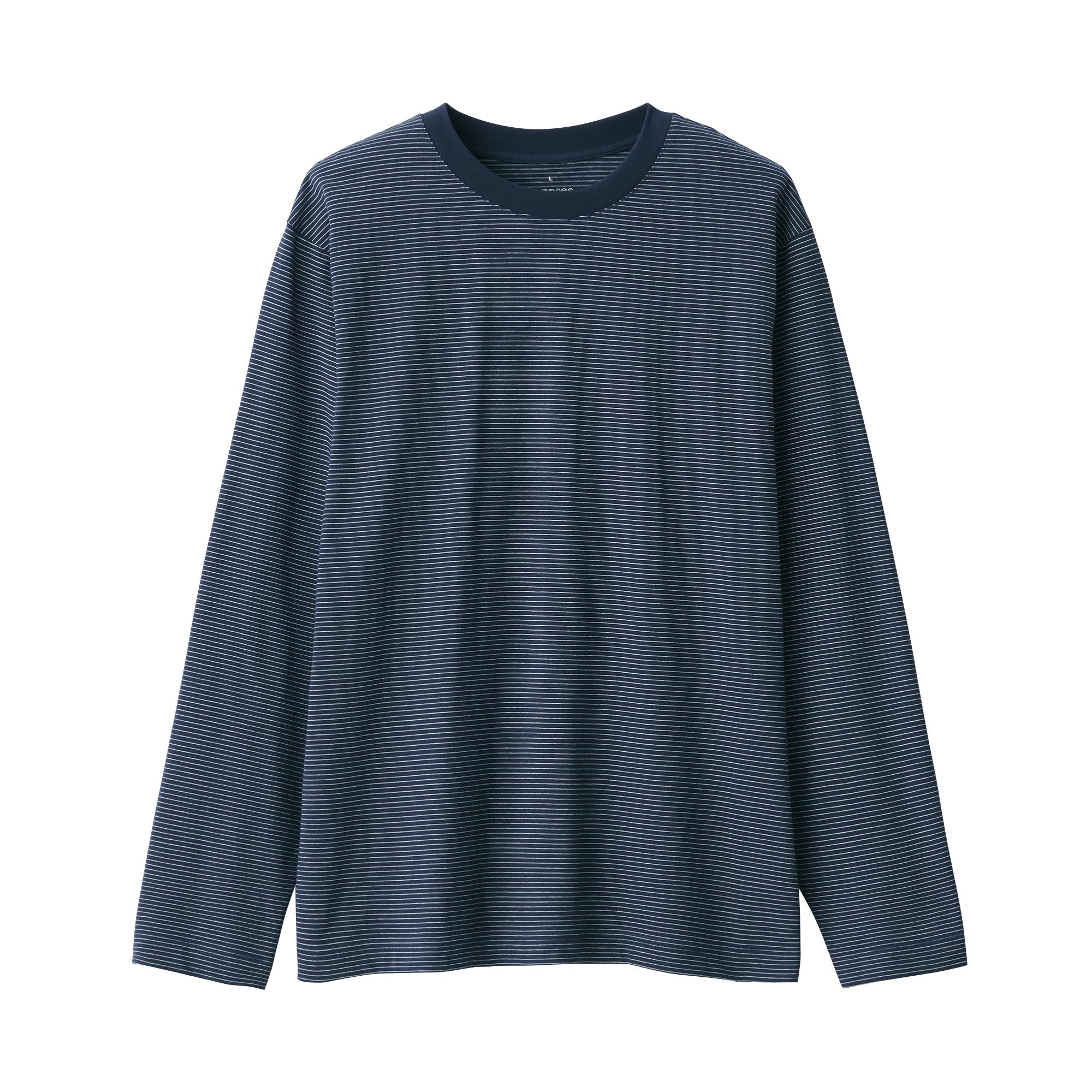 Men's Jersey Crew Neck Long Sleeve Striped T-Shirt