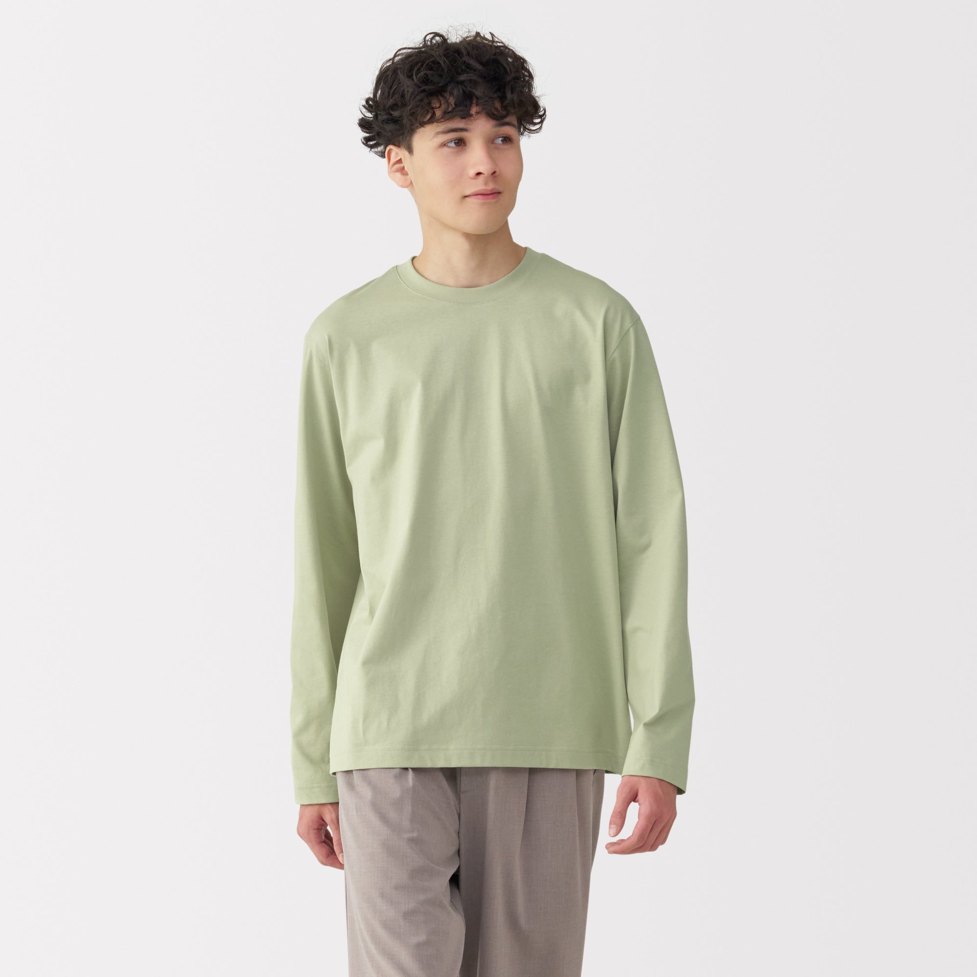 Men's Jersey Crew Neck Long Sleeve T-Shirt