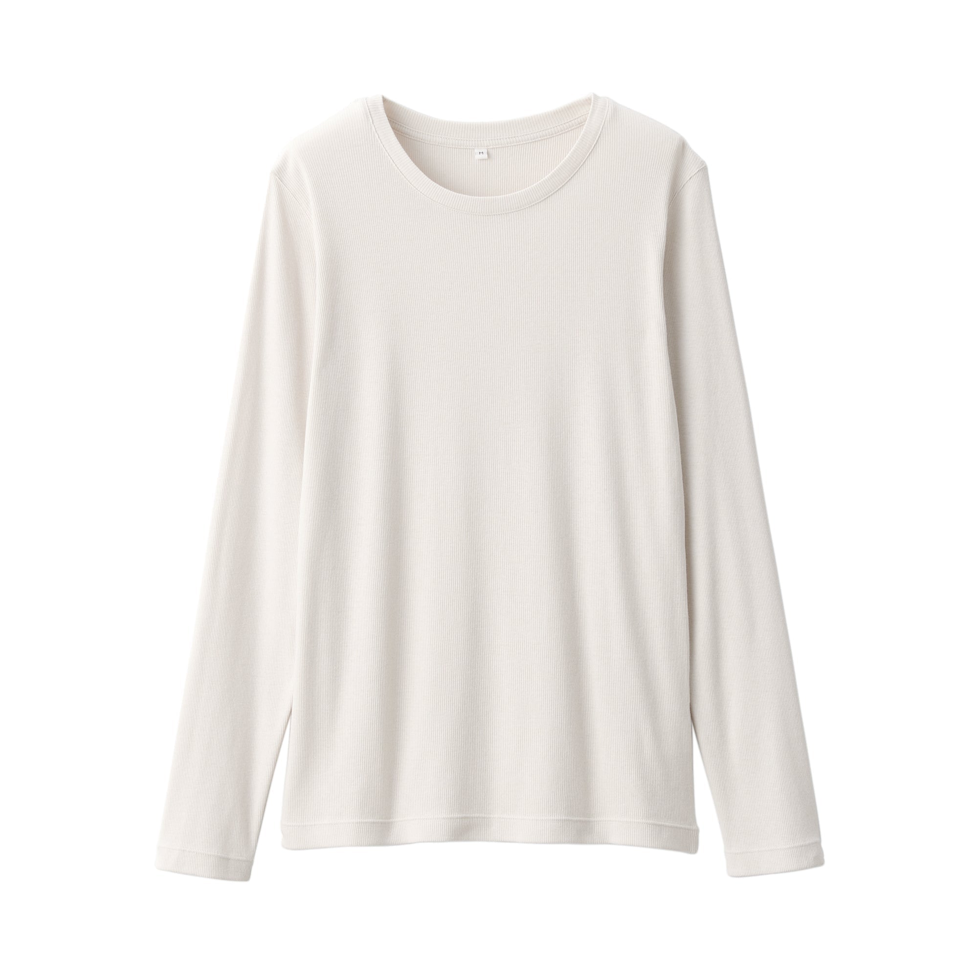 Women's Soy Fibre Blend Ribbed Crew Neck Long Sleeve T-Shirt