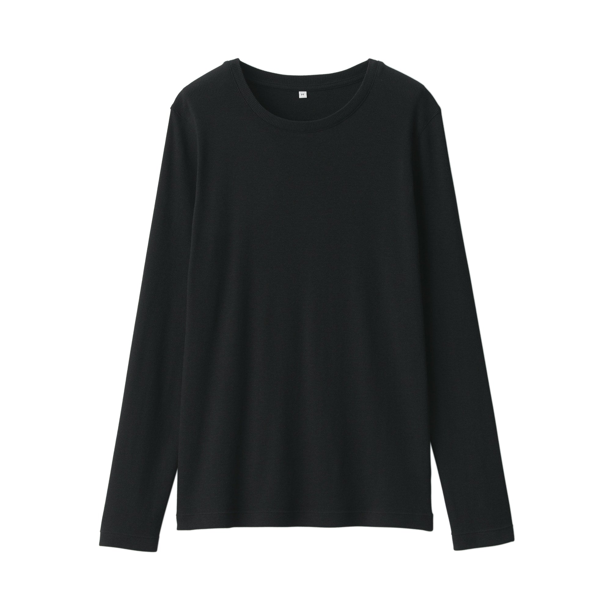 Women's Soy Fibre Blend Ribbed Crew Neck Long Sleeve T-Shirt