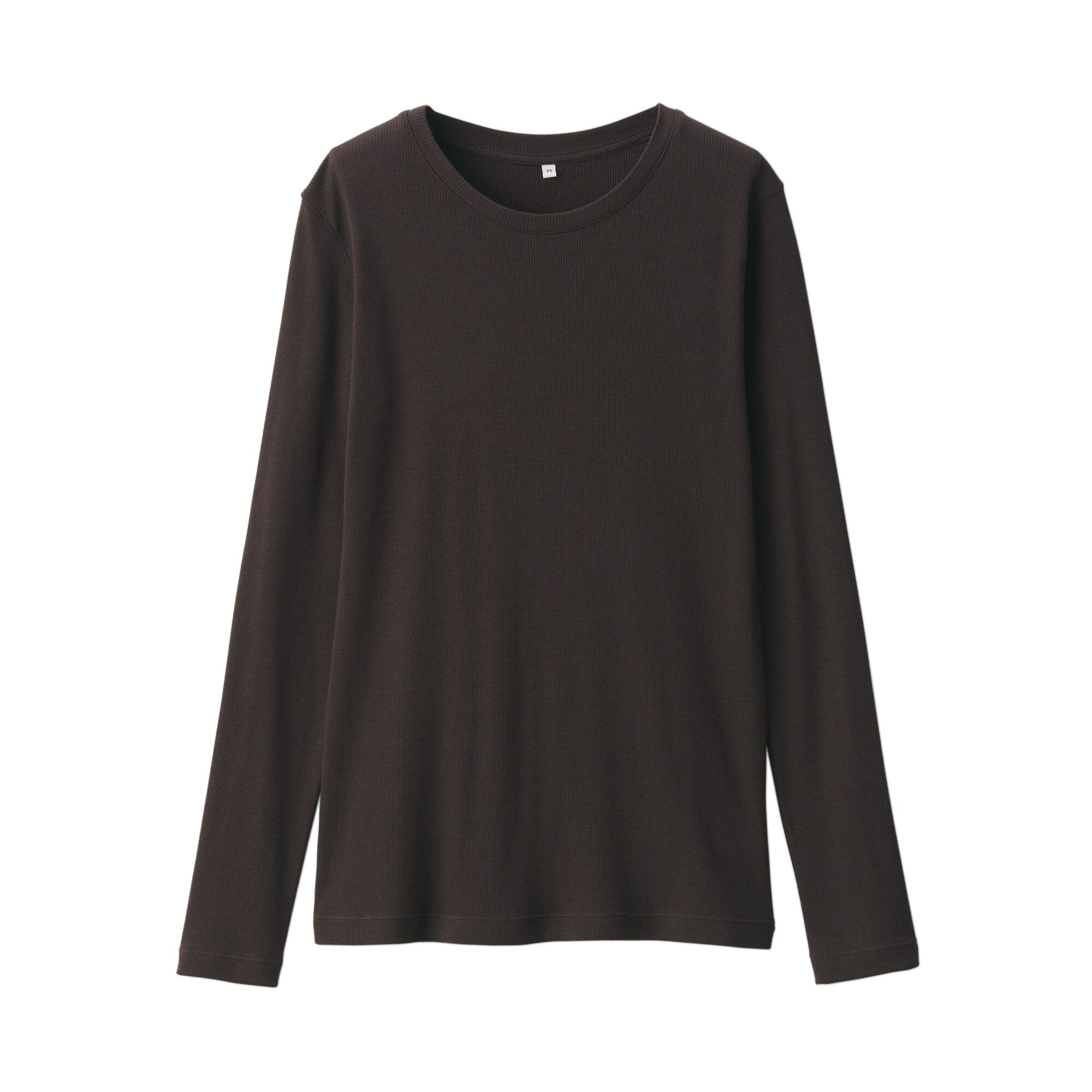 Women's Soy Fibre Blend Ribbed Crew Neck Long Sleeve T-Shirt