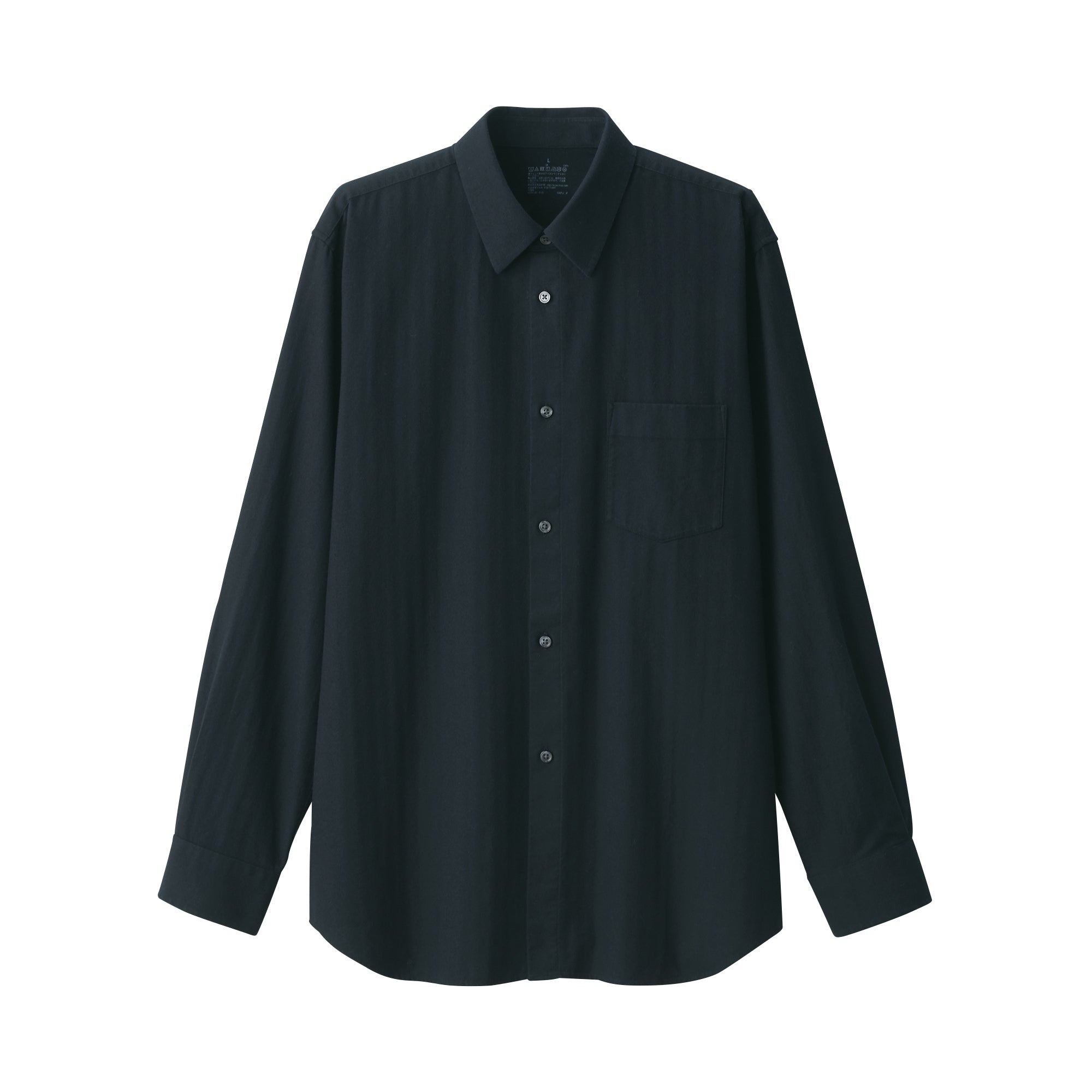 Labo Men's Brushed Cotton Twill Regular Collar Shirt