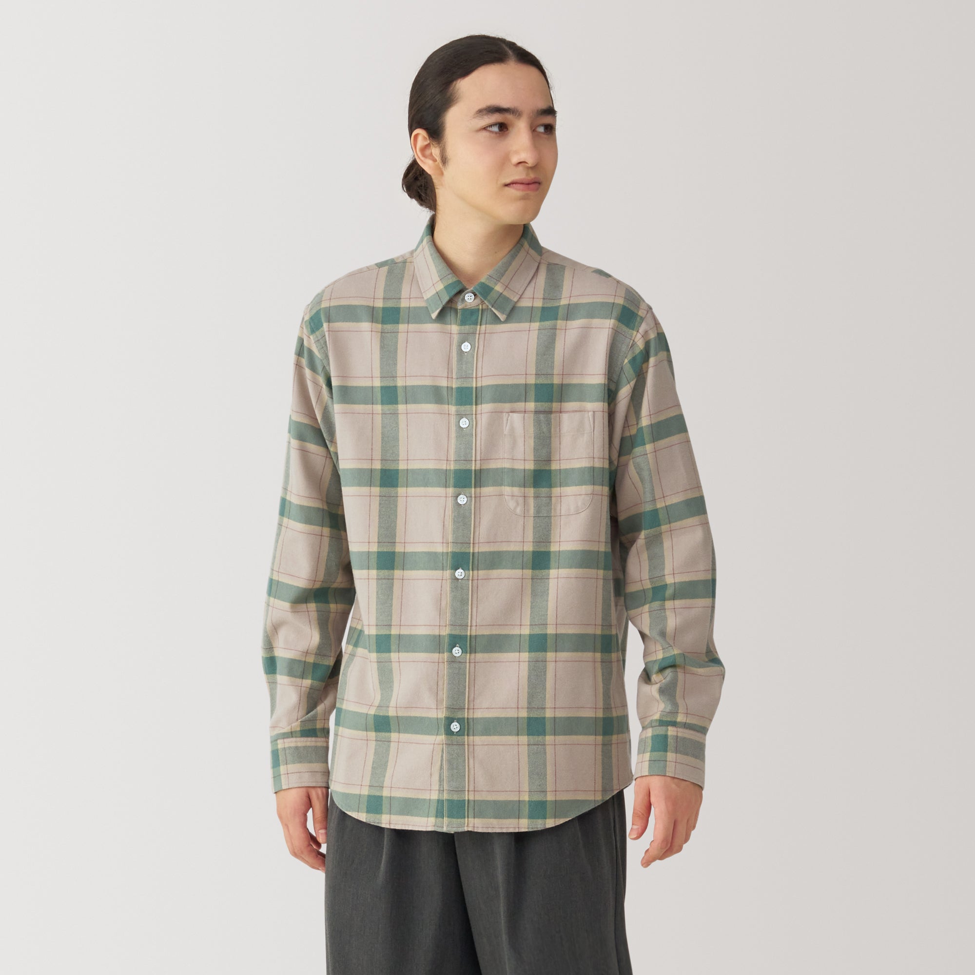Men's Flannel Long Sleeve Patterned Shirt