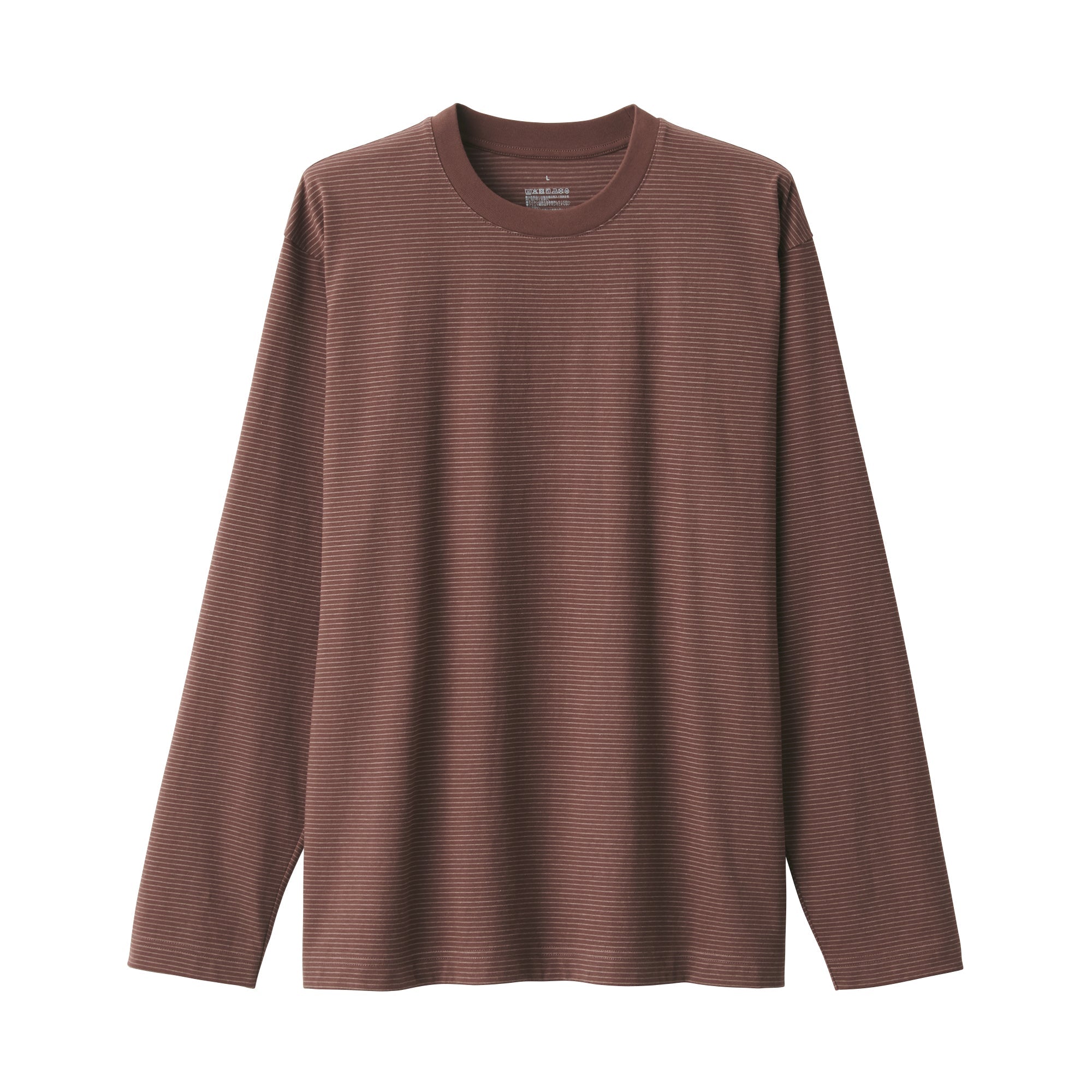 Men's Jersey Crew Neck Long Sleeve Striped T-Shirt