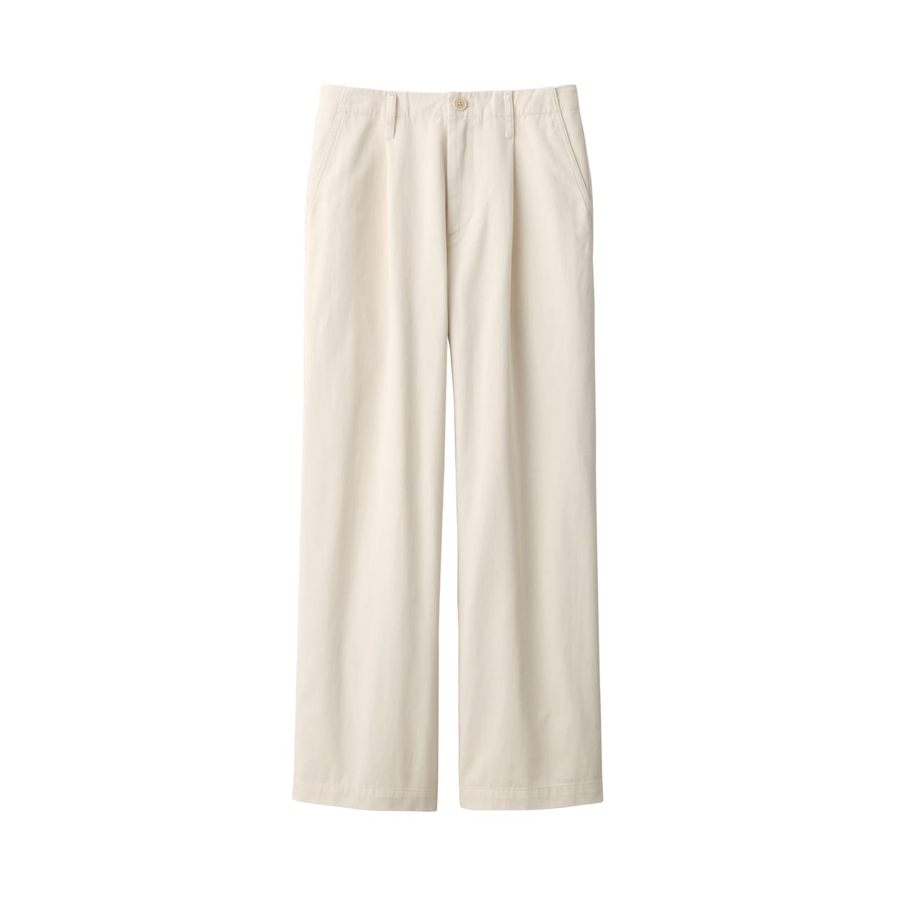 Women's Slub Yarn Chino Darted Wide Pants