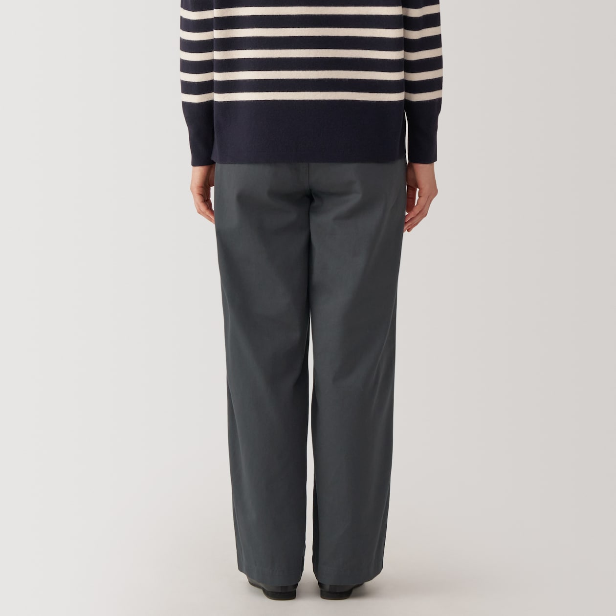 Women's Slub Yarn Chino Darted Wide Pants