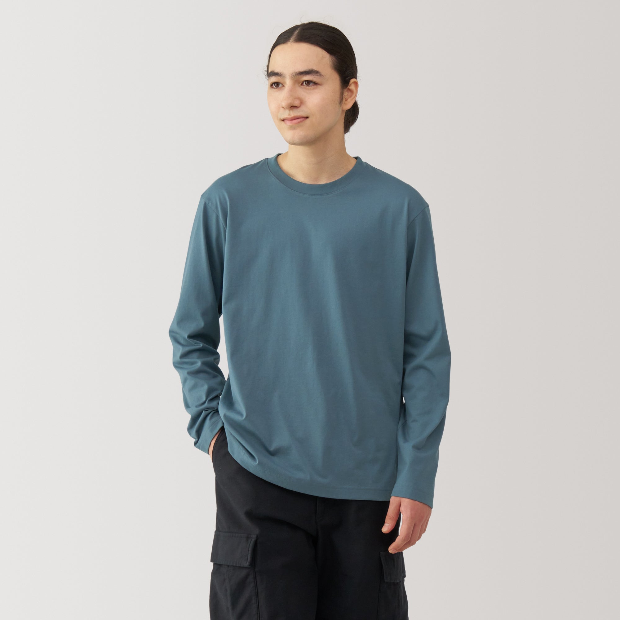 Men's Jersey Crew Neck Long Sleeve T-Shirt