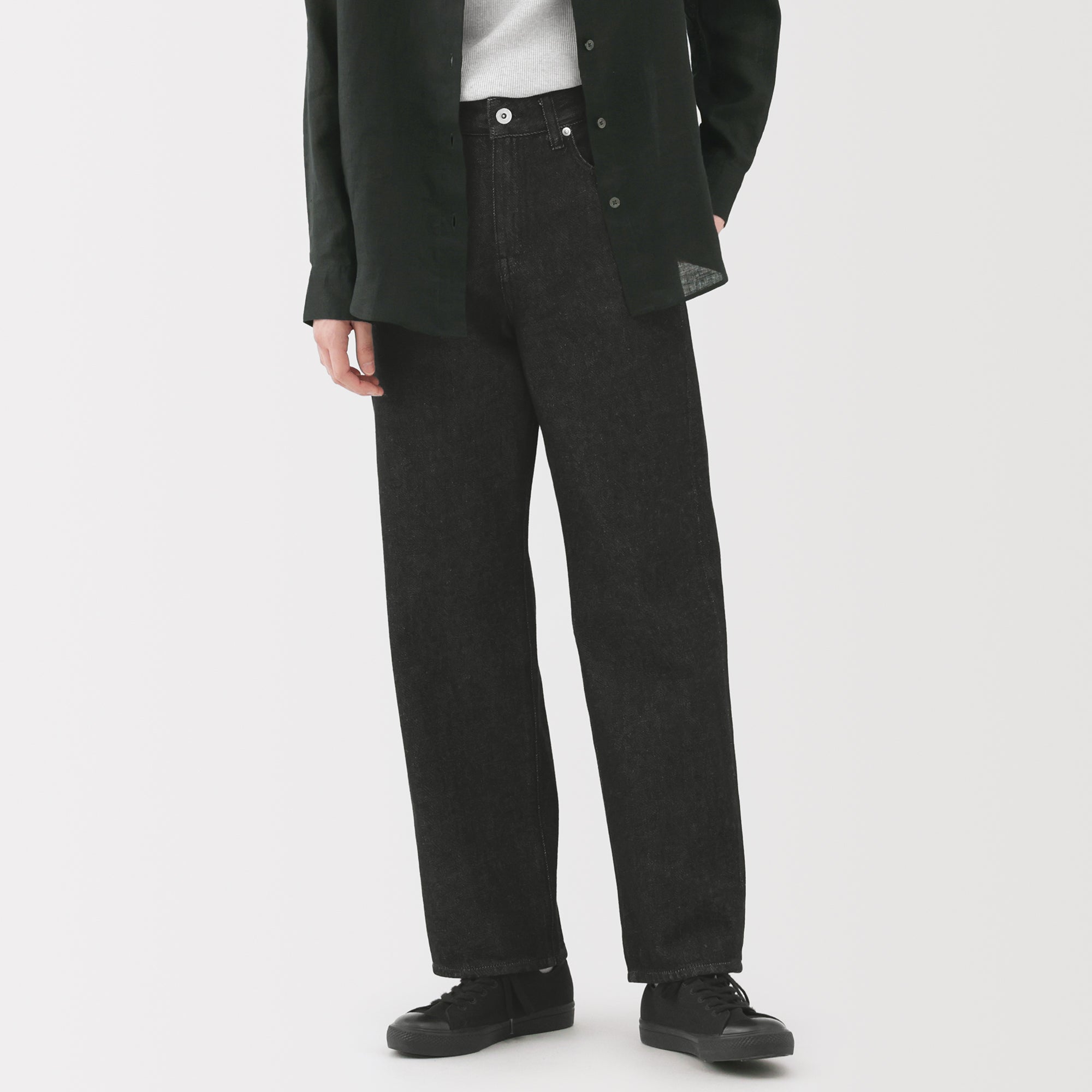 Women's Kapok Blend Denim Straight Pants