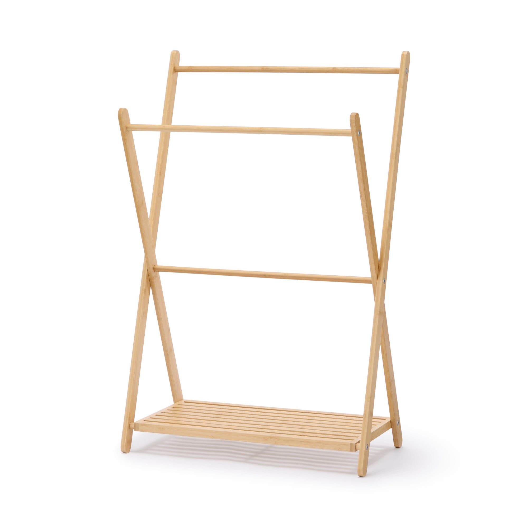 Bamboo Towel Hanger with Rack