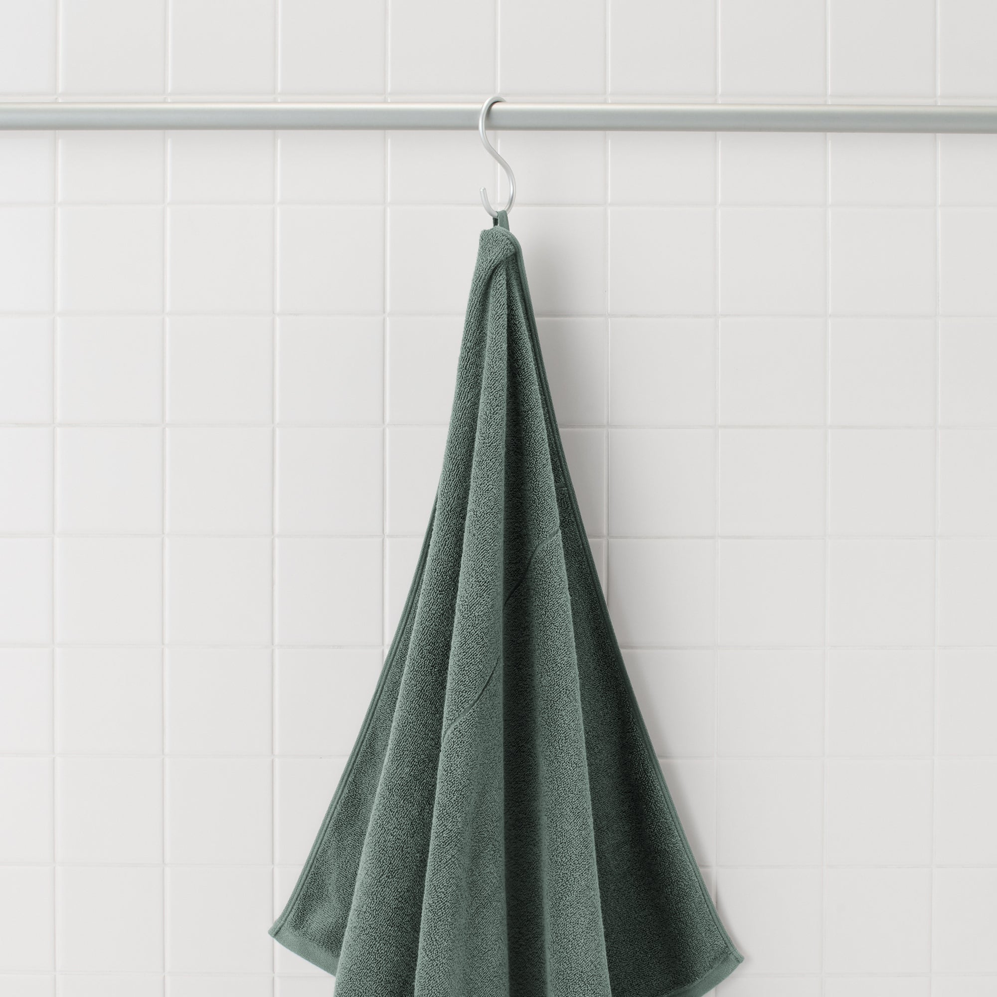 Twin Pile with Loop Bath Towel - Green