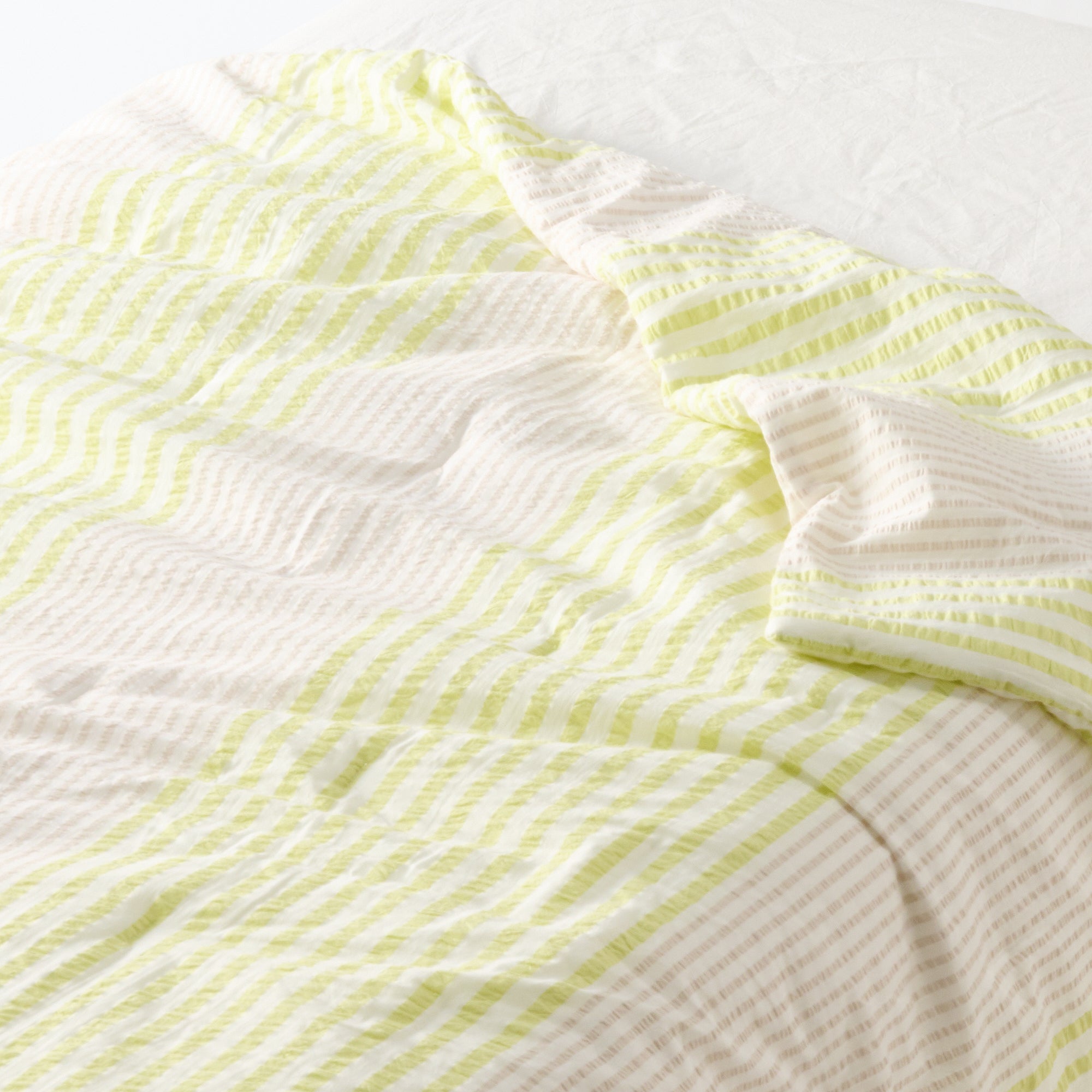 Cotton Seersucker Striped Thin Duvet - Single