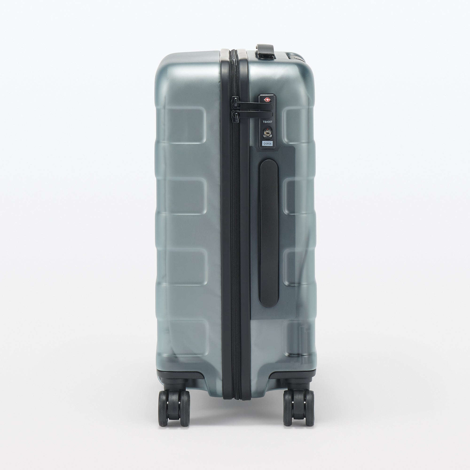 Adjustable Handle Hard Shell Suitcase 36L - Translucent | Carry-On