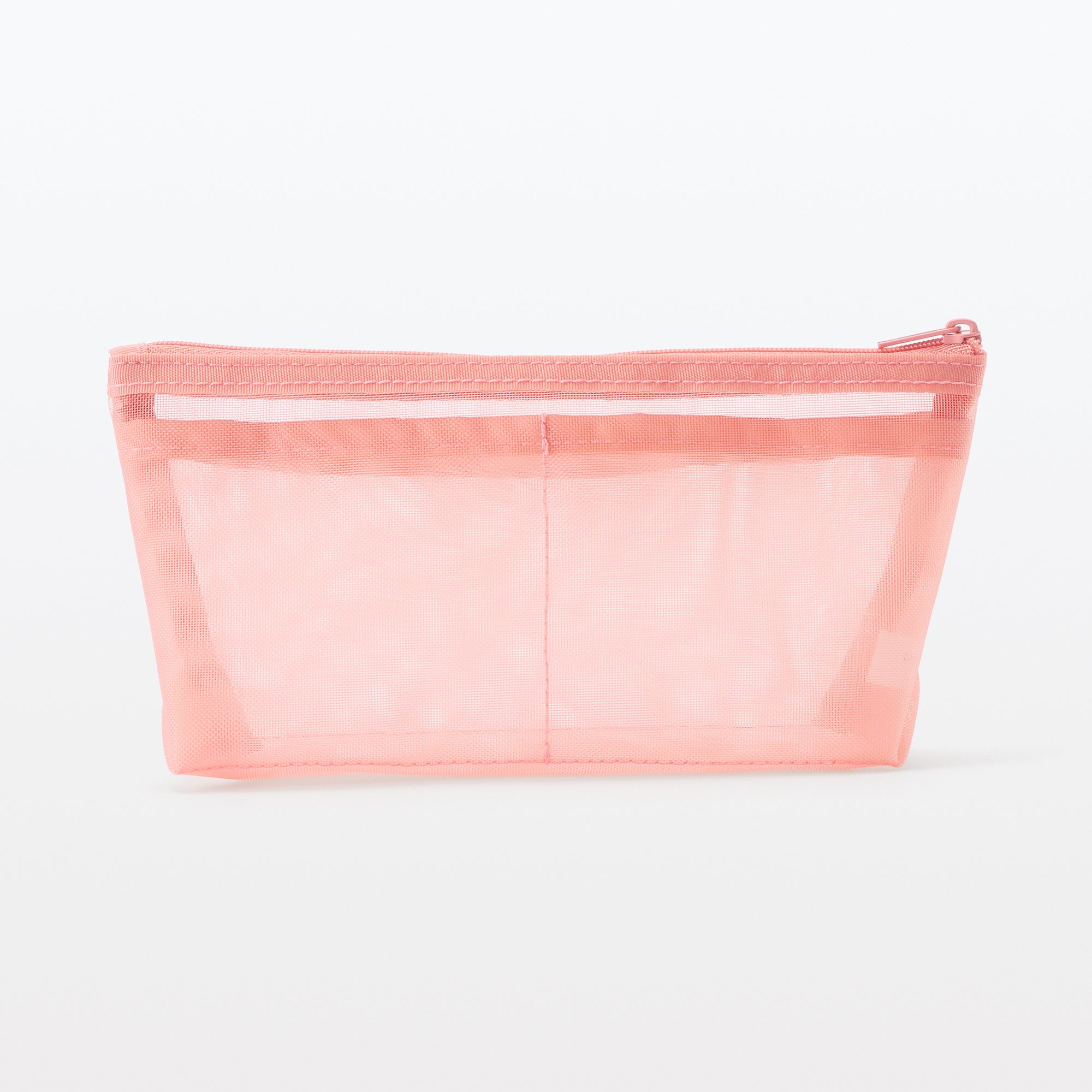 Nylon Mesh Pen Case with Gusset Tall - Pink