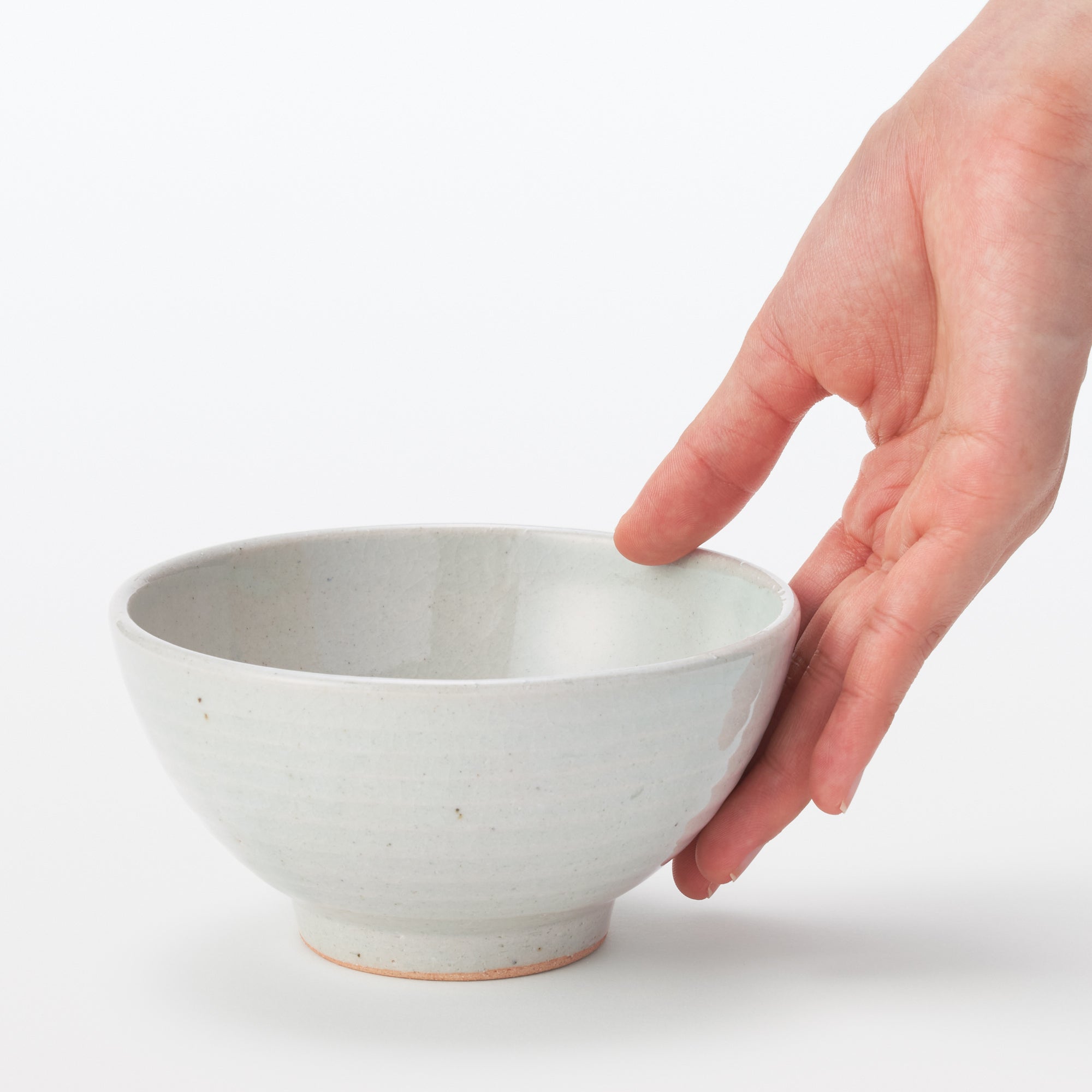 Banko Ware Rice Bowl - Transparent Glaze 13.5 cm