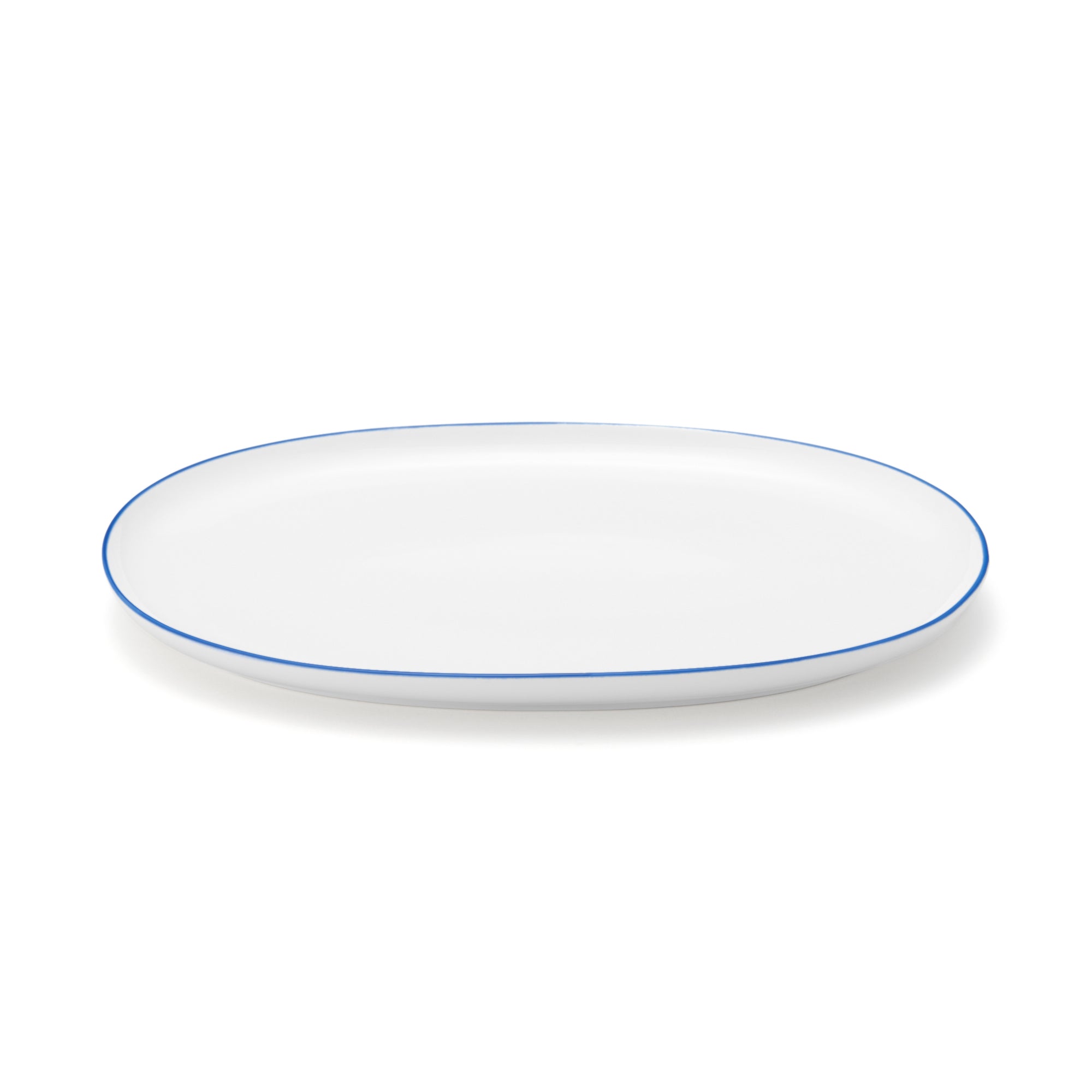 Everyday Tableware Oval Plate Large - Blue Stripe