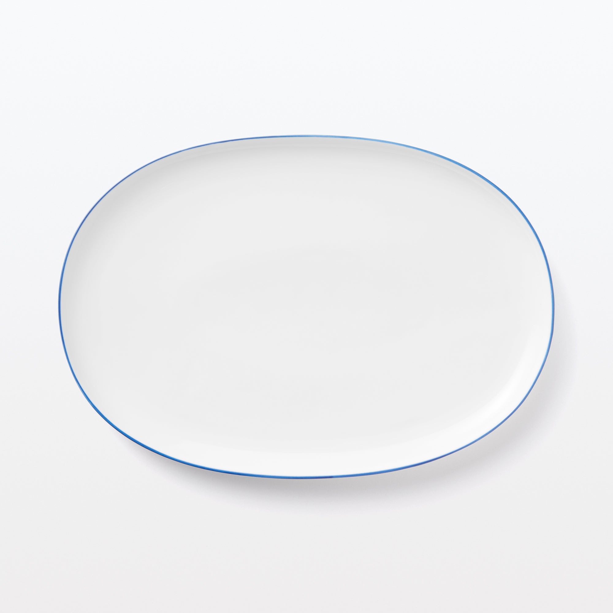 Everyday Tableware Oval Plate Large - Blue Stripe