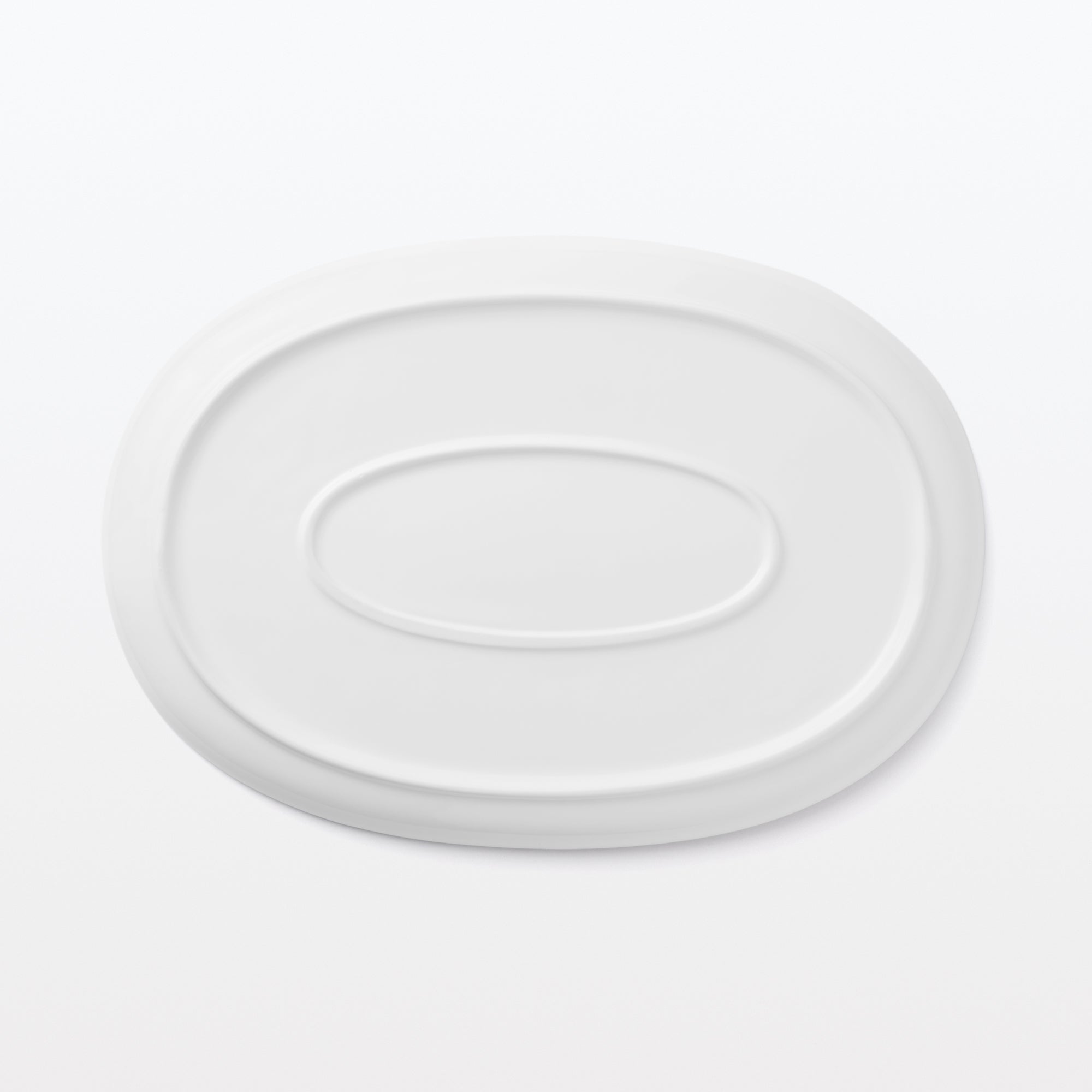 Everyday Tableware Oval Plate Large - Blue Stripe