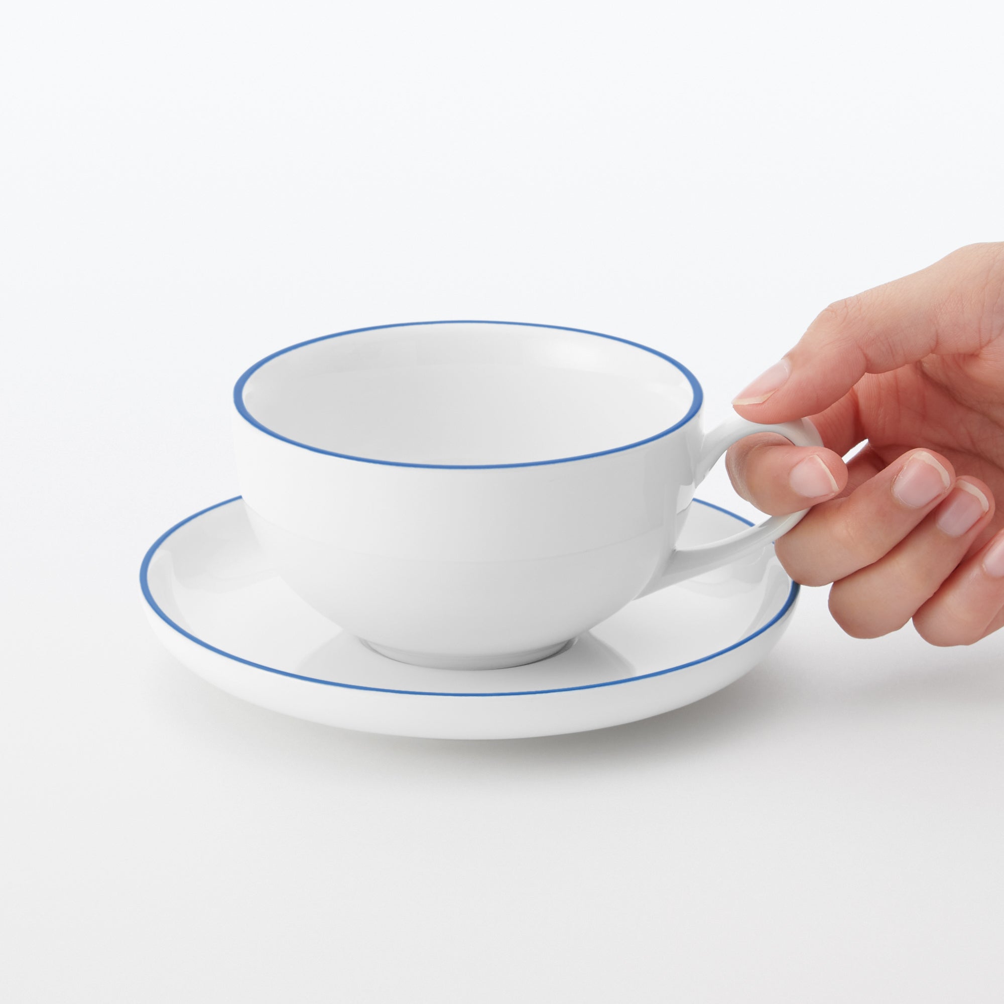 Everyday Tableware Tea Saucer - Blue Stripe