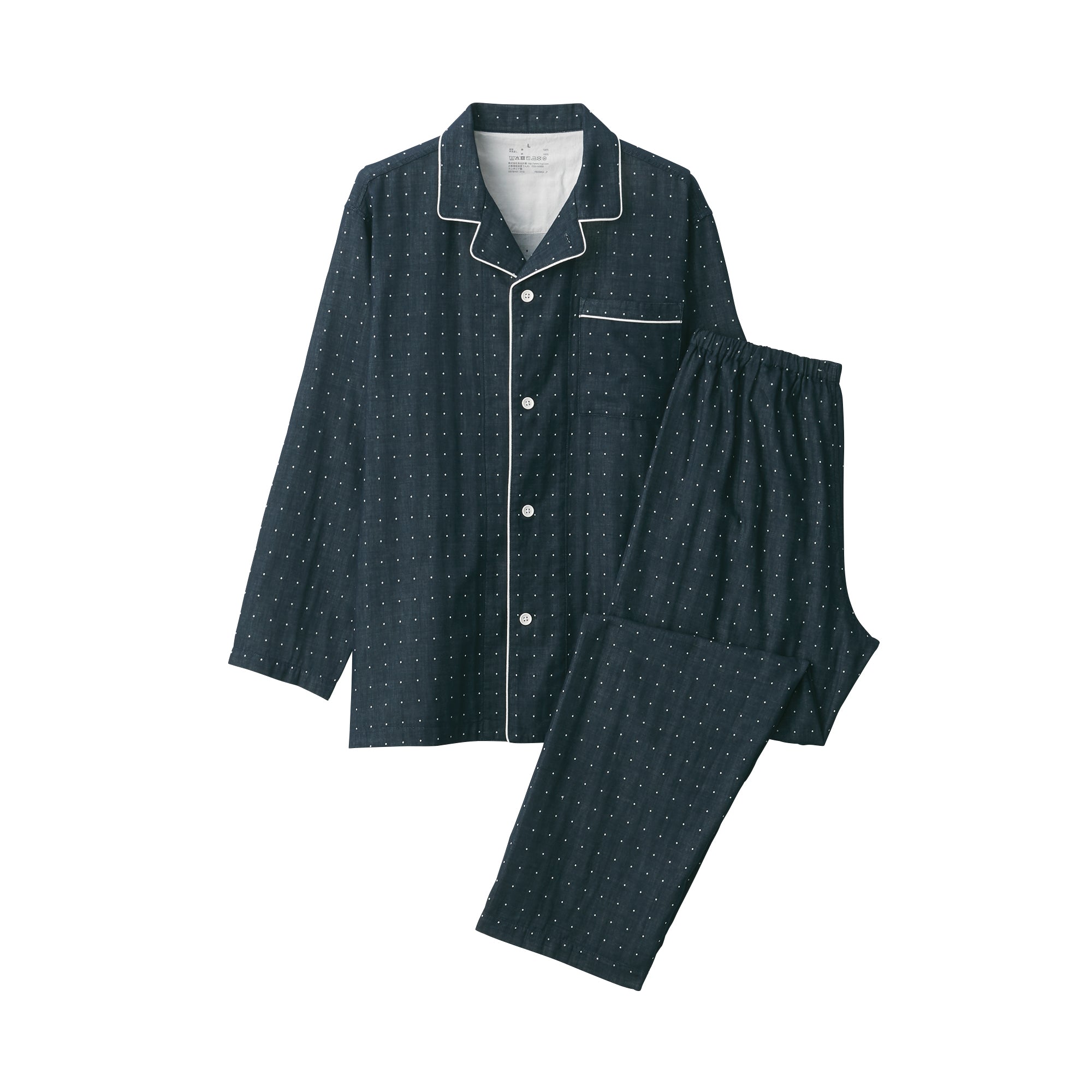 Men's Side Seamless Double Gauze Pajamas