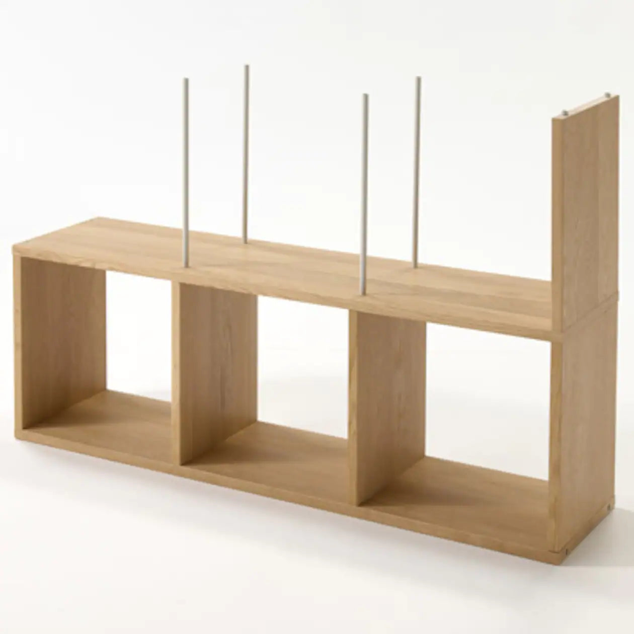 Additional Stacking Shelf - Oak - 3 Tiers