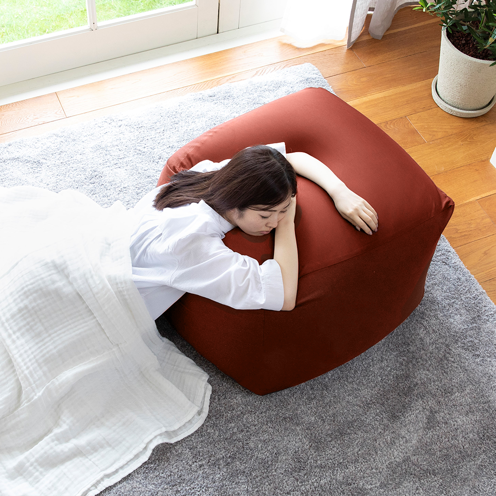 Cotton Canvas Cover For Body Fit Cushion - Scarlet (Cushion Sold Separately)