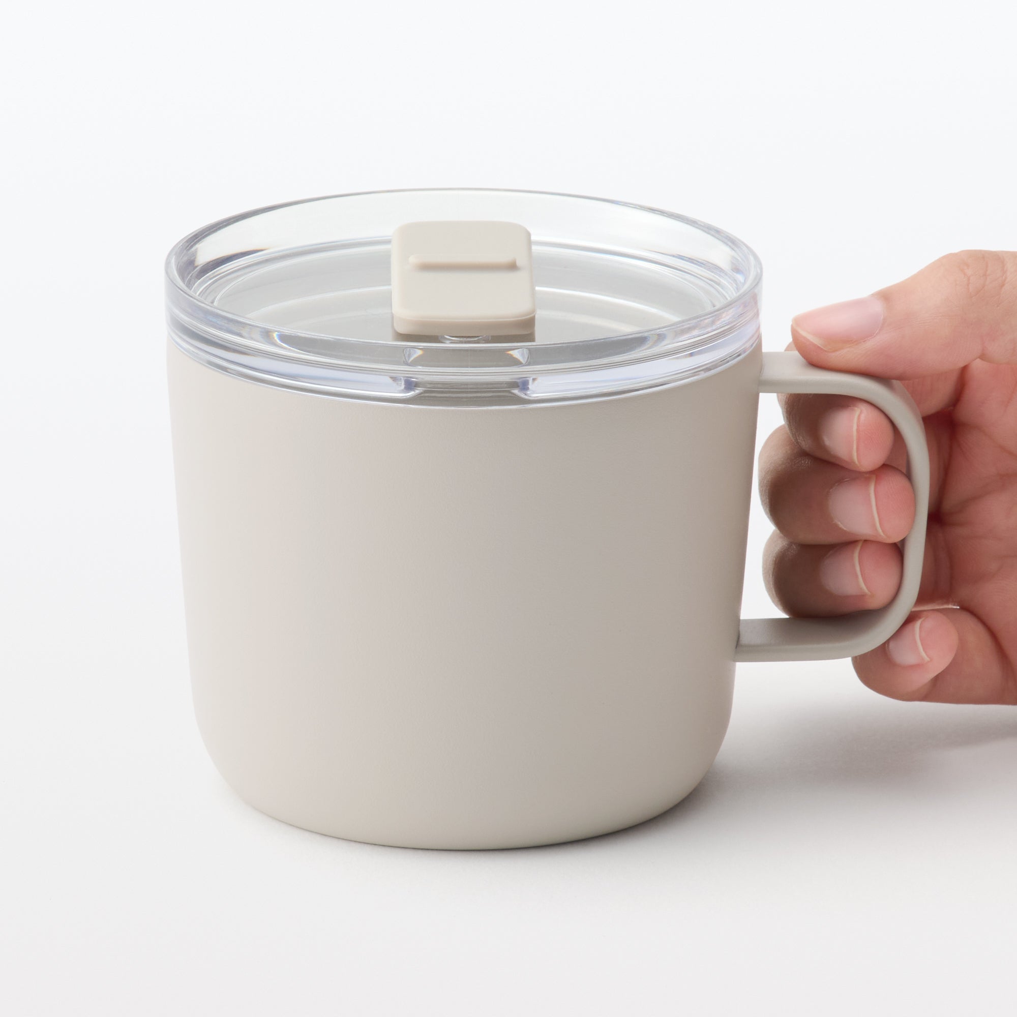 Insulated Travel Mug with Measurements 250 ml - Grey Beige