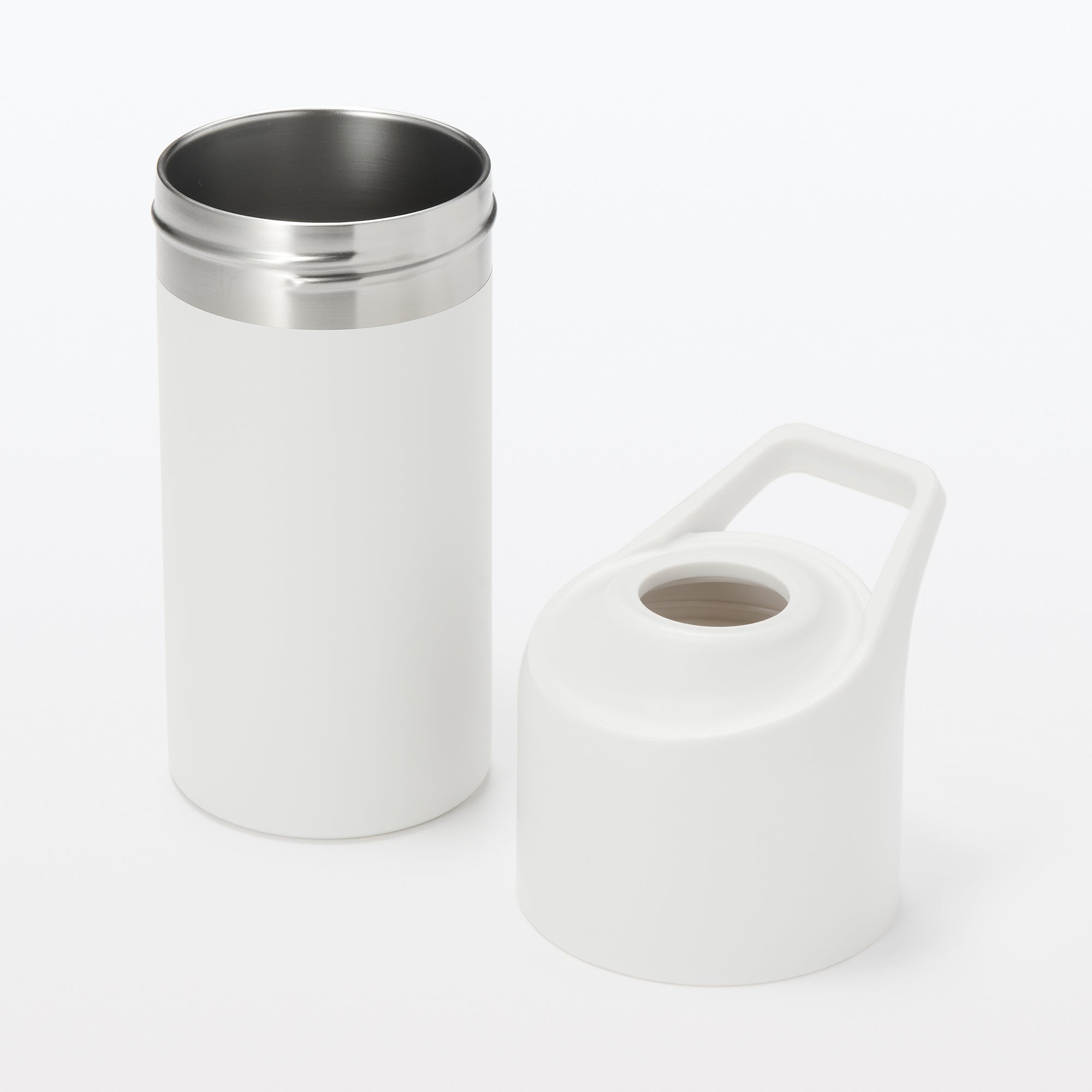 Keep Cold Insulated Plastic Bottle Holder - White
