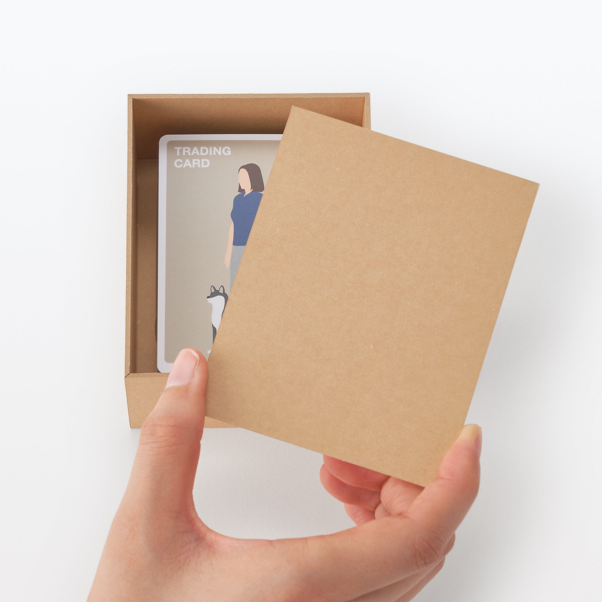 2-in-1 Photo Frame & Trading Card Case - Beige