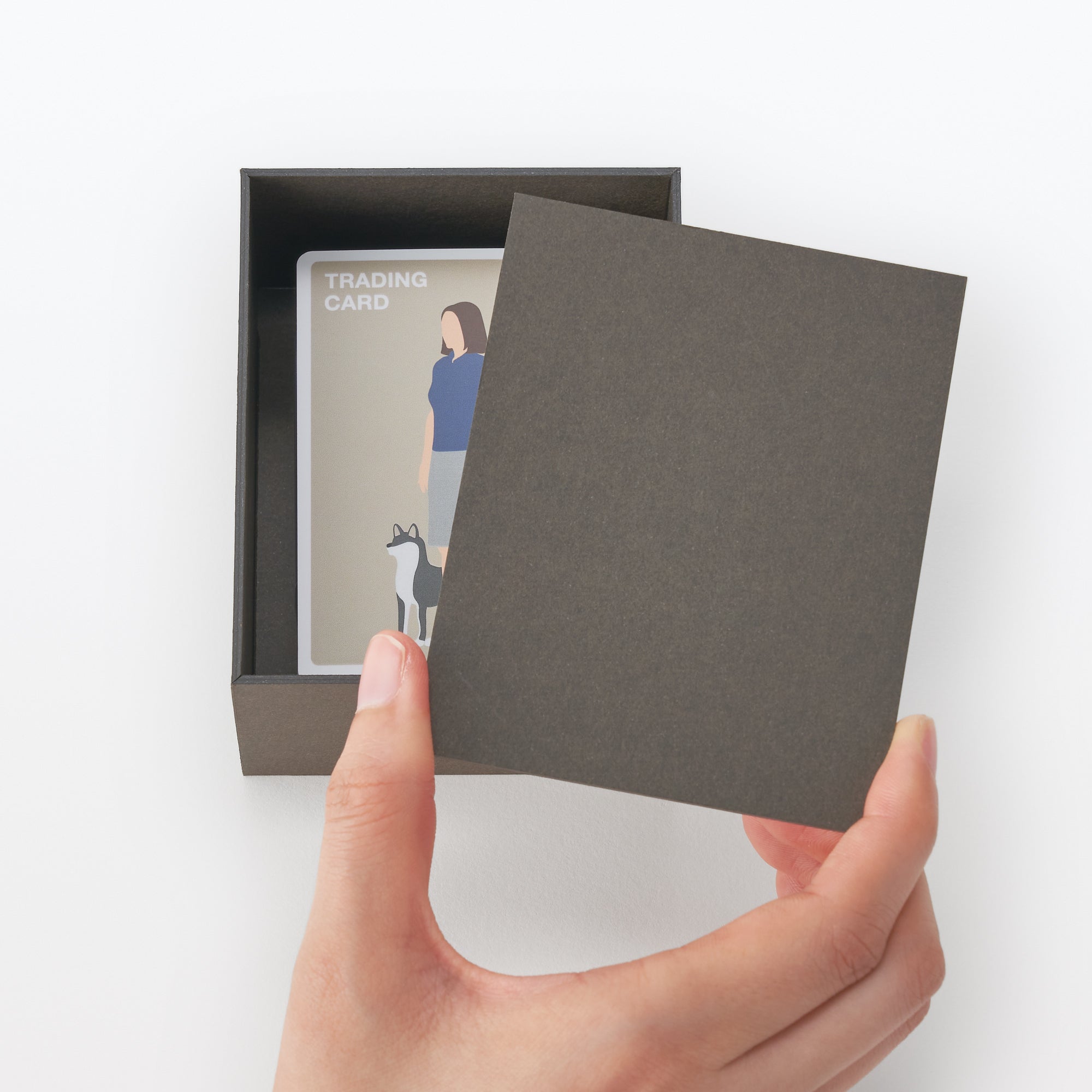 2-in-1 Photo Frame & Trading Card Case - Dark Grey
