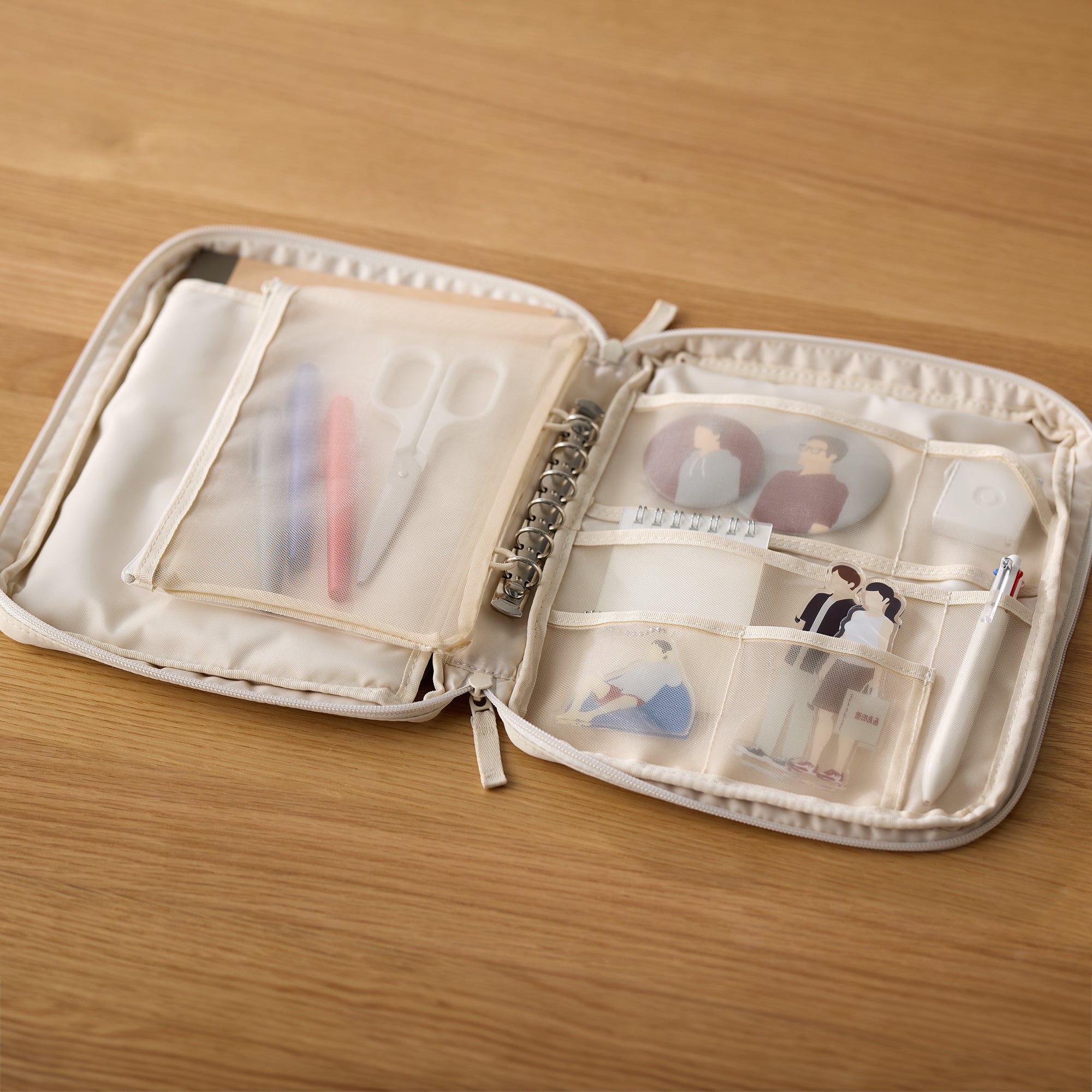 Selectable Pocket Organiser Case - A5 Wide - Ivory