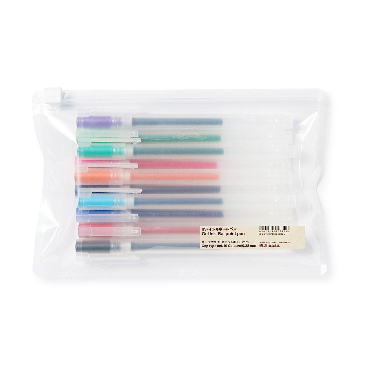 Gel Ink Ballpoint Cap Pen 10 Colour Set