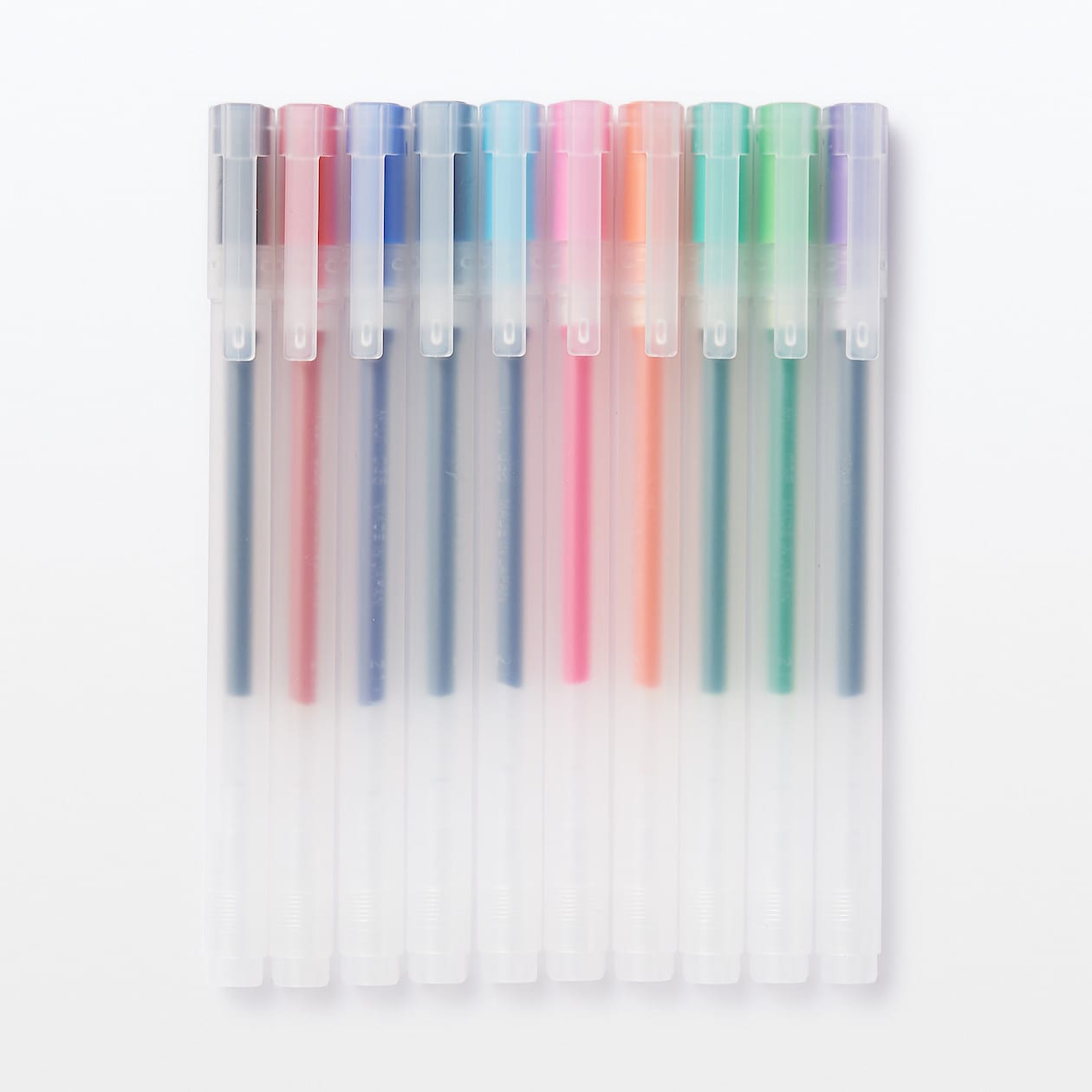 Gel Ink Ballpoint Cap Pen 10 Colour Set